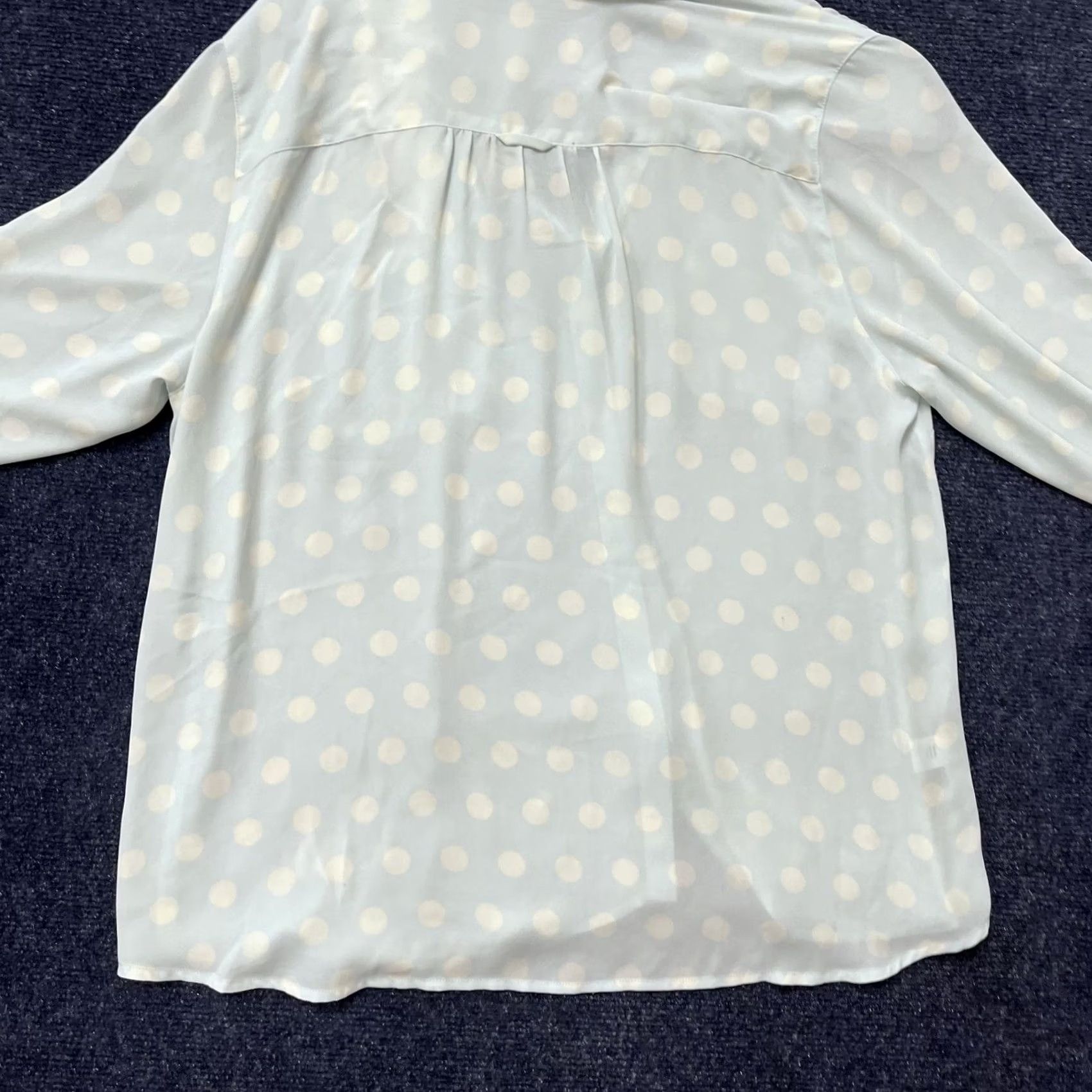 Loft LOFT Petites Shirt Womens XL Polka Dot Button-Down Blue Light Size XL / US 12-14 / IT 48-50 - 4 Thumbnail