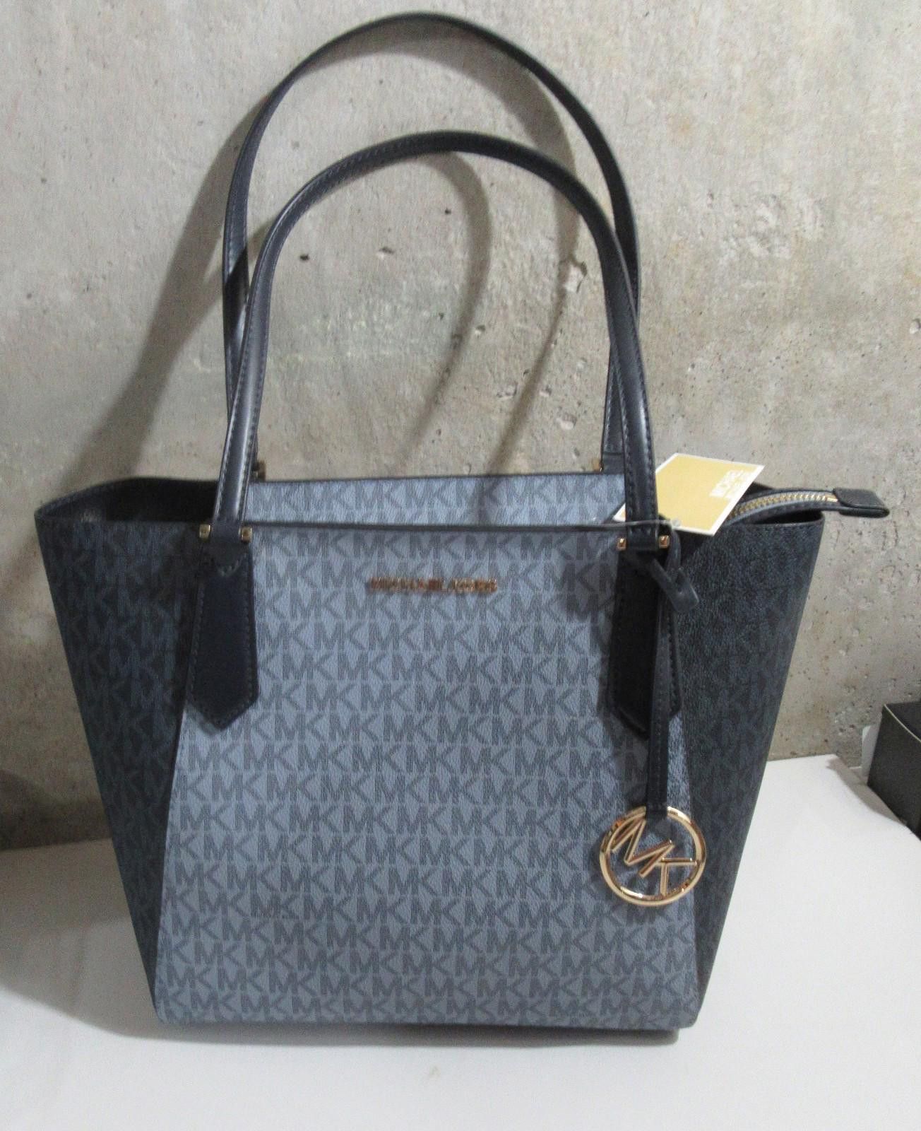 Michael Kors Kimberly Small Bonded Signature Logo Tote Pale