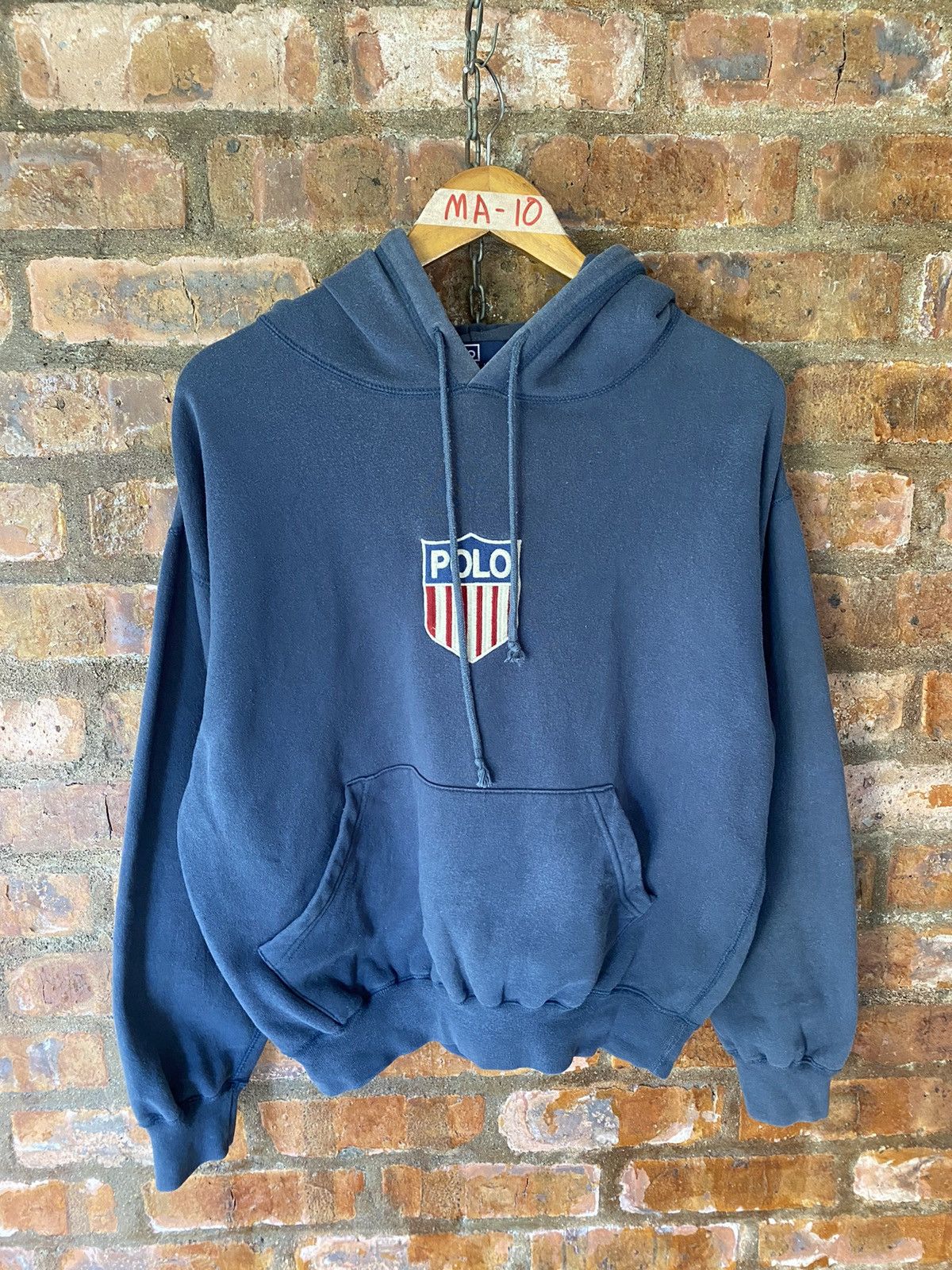 Polo Ralph Lauren 1990s Polo K swiss hoodie Size US M / EU 48-50 / 2 - 2 Thumbnail
