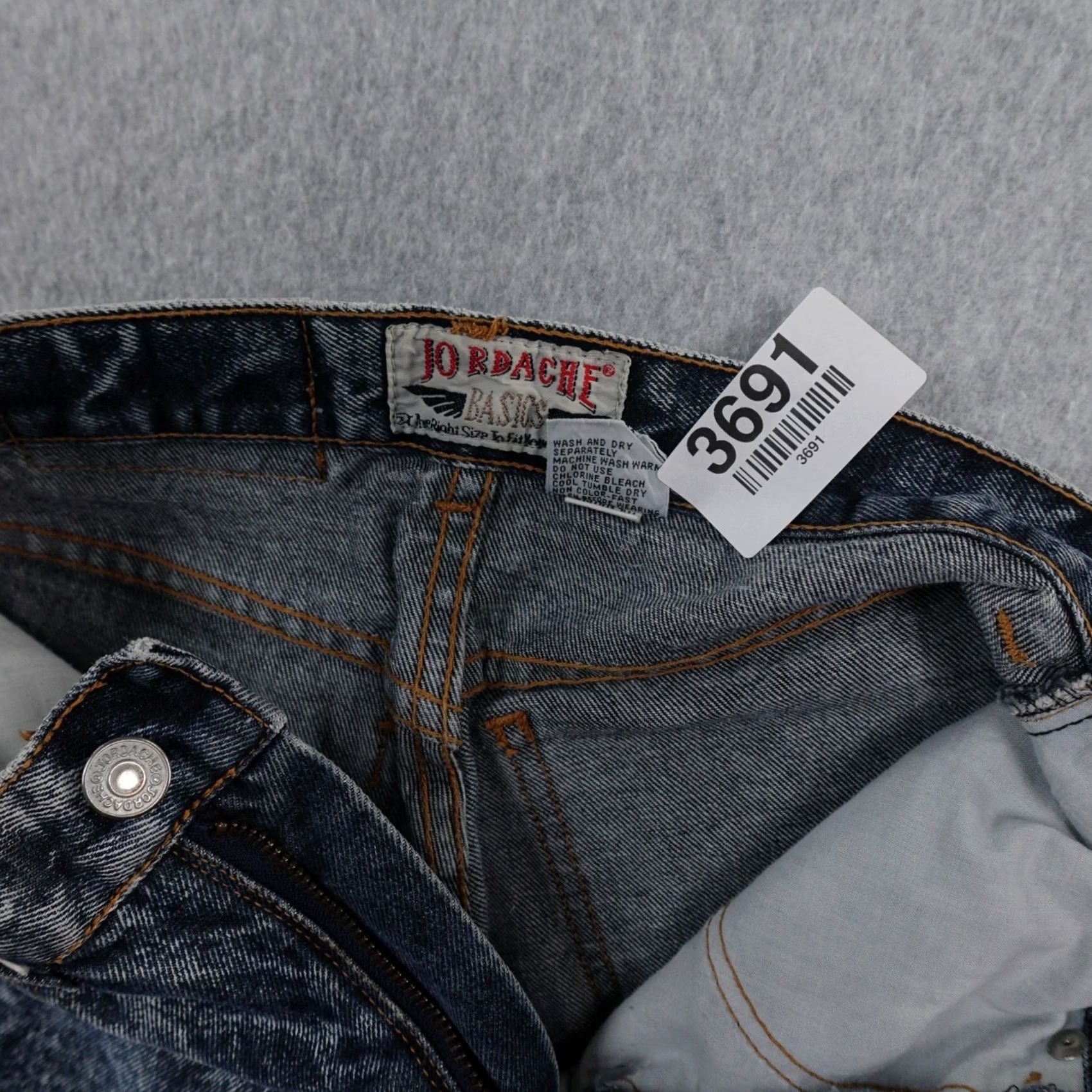 Jordache VINTAGE Jordache Jeans Womens 6 (6x29) High Waisted Acid Wash 5-Pocket Denim Blue Mens Womens Boys Girls Size 28" / US 6 / IT 42 - 5 Thumbnail