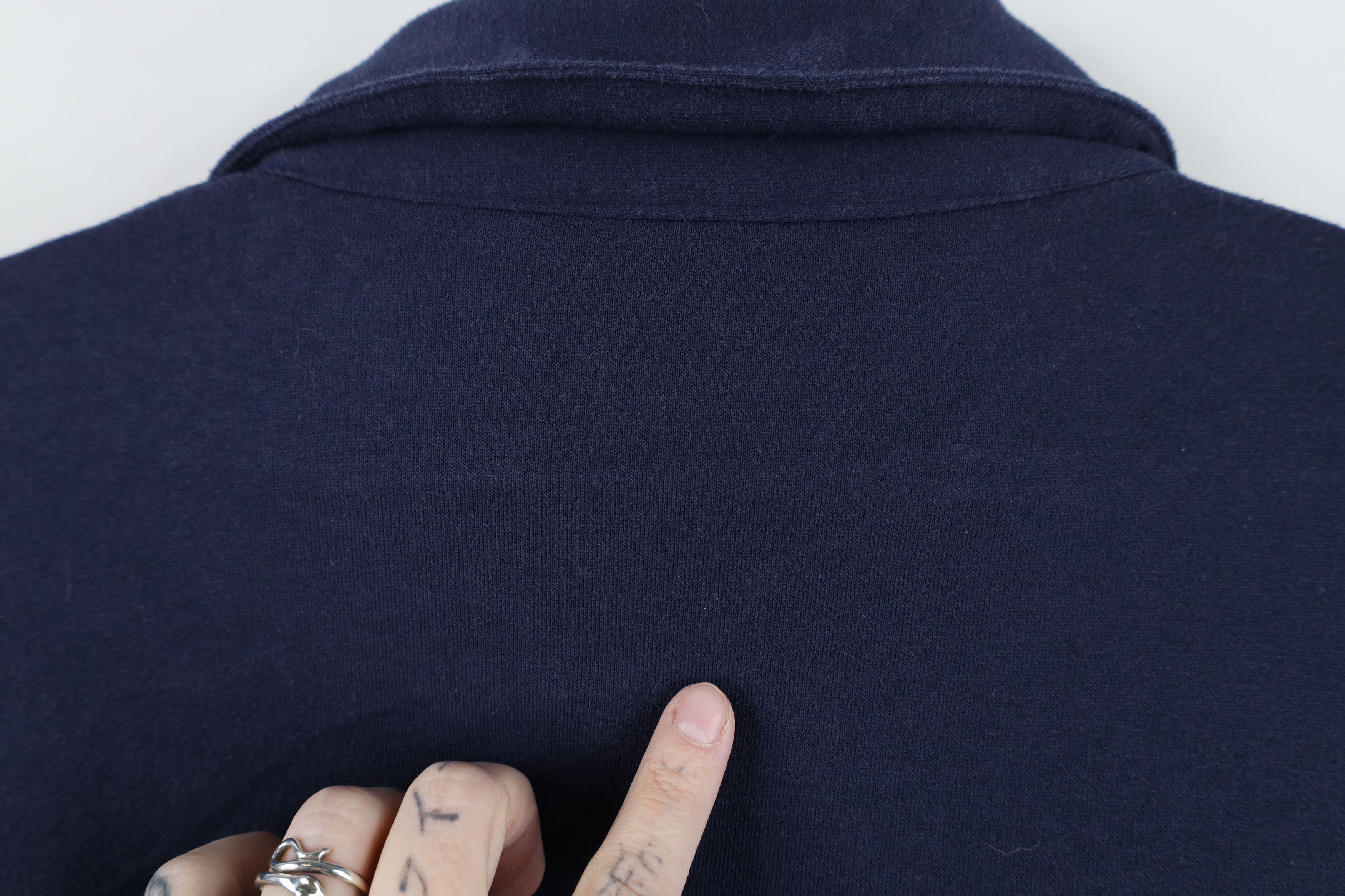 Vintage Vintage 90s Streetwear Long Sleeve Rugby Polo Navy Size US L / EU 52-54 / 3 - 11 Thumbnail