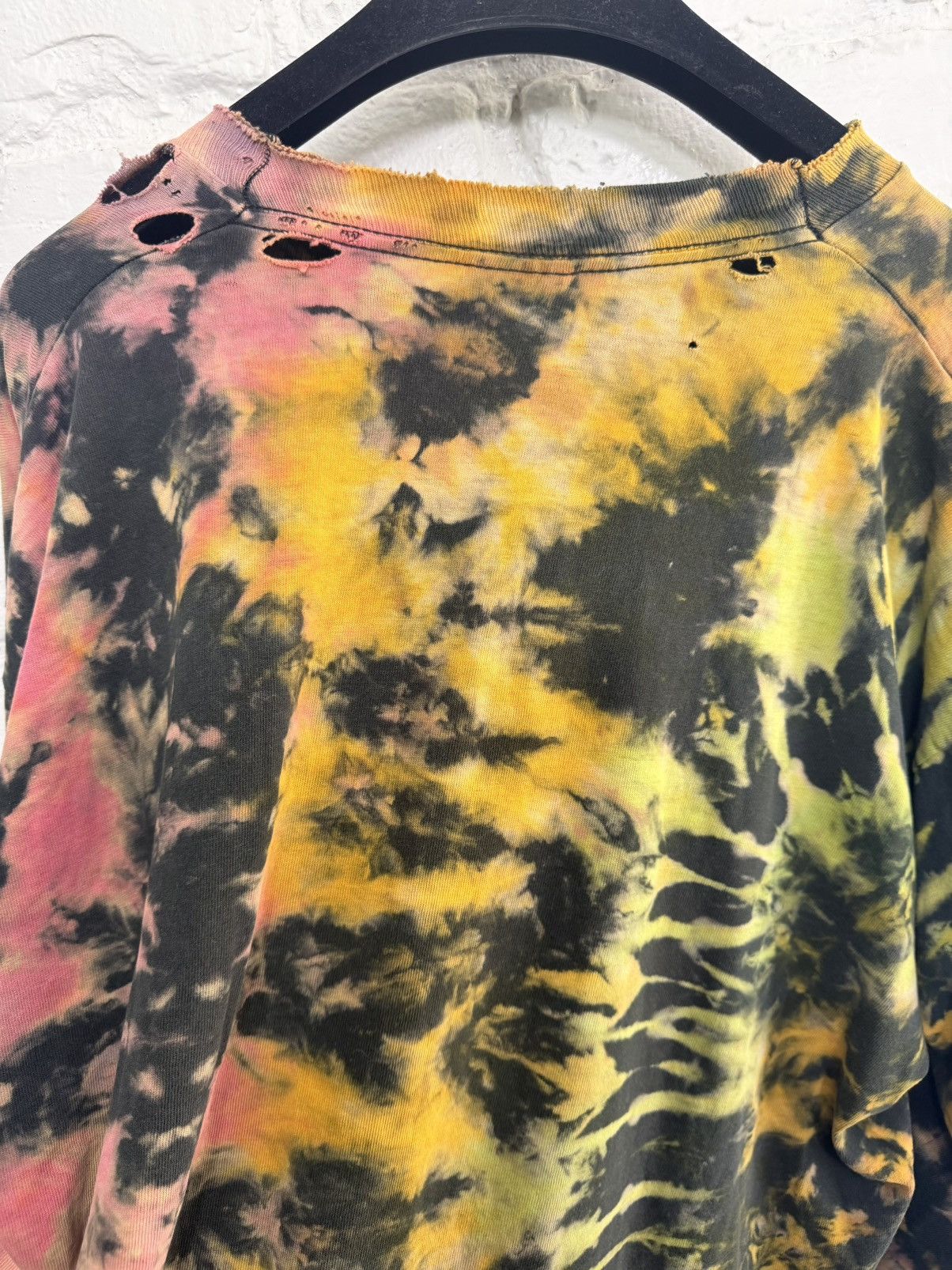 Vintage Vintage 90's Liquid Blue thrashed tie dye cut longsleeve Size US XL / EU 56 / 4 - 5 Thumbnail