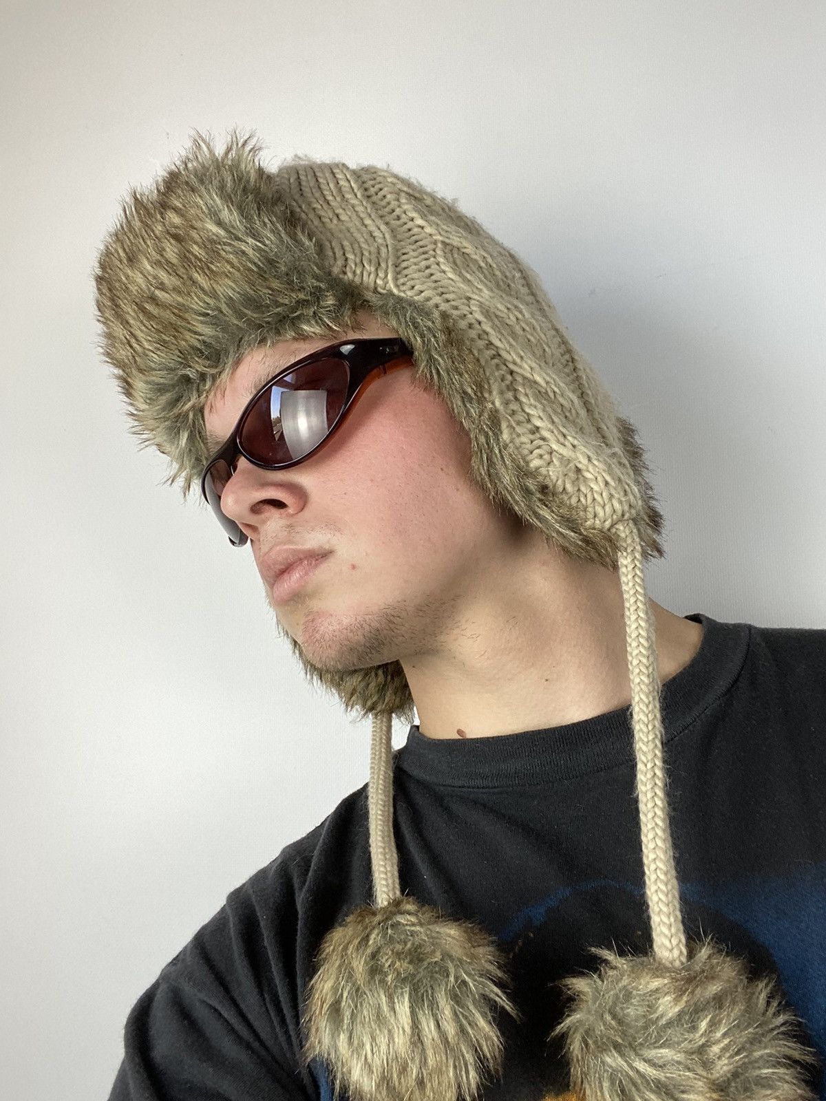 Hysteric Glamour × Japanese Brand Y2K American Vintage Fuzzy Hat Mohair Ushanka Beauty Beast Size ONE SIZE - 1 Thumbnail