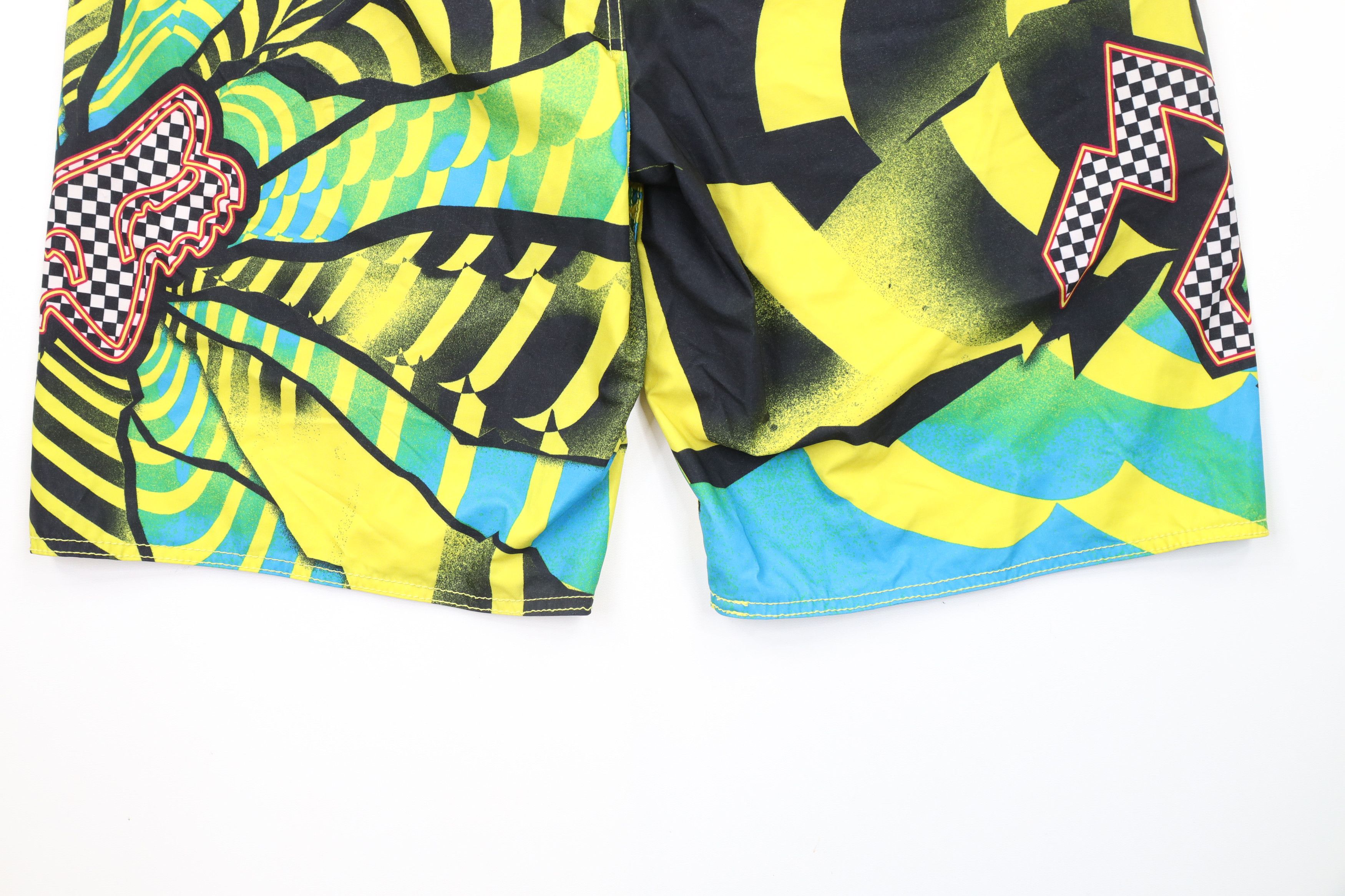 Fox Racing × Vintage Vintage Fox Racing Out Geometric Board Shorts Swim Trunks Size US 33 - 11 Thumbnail