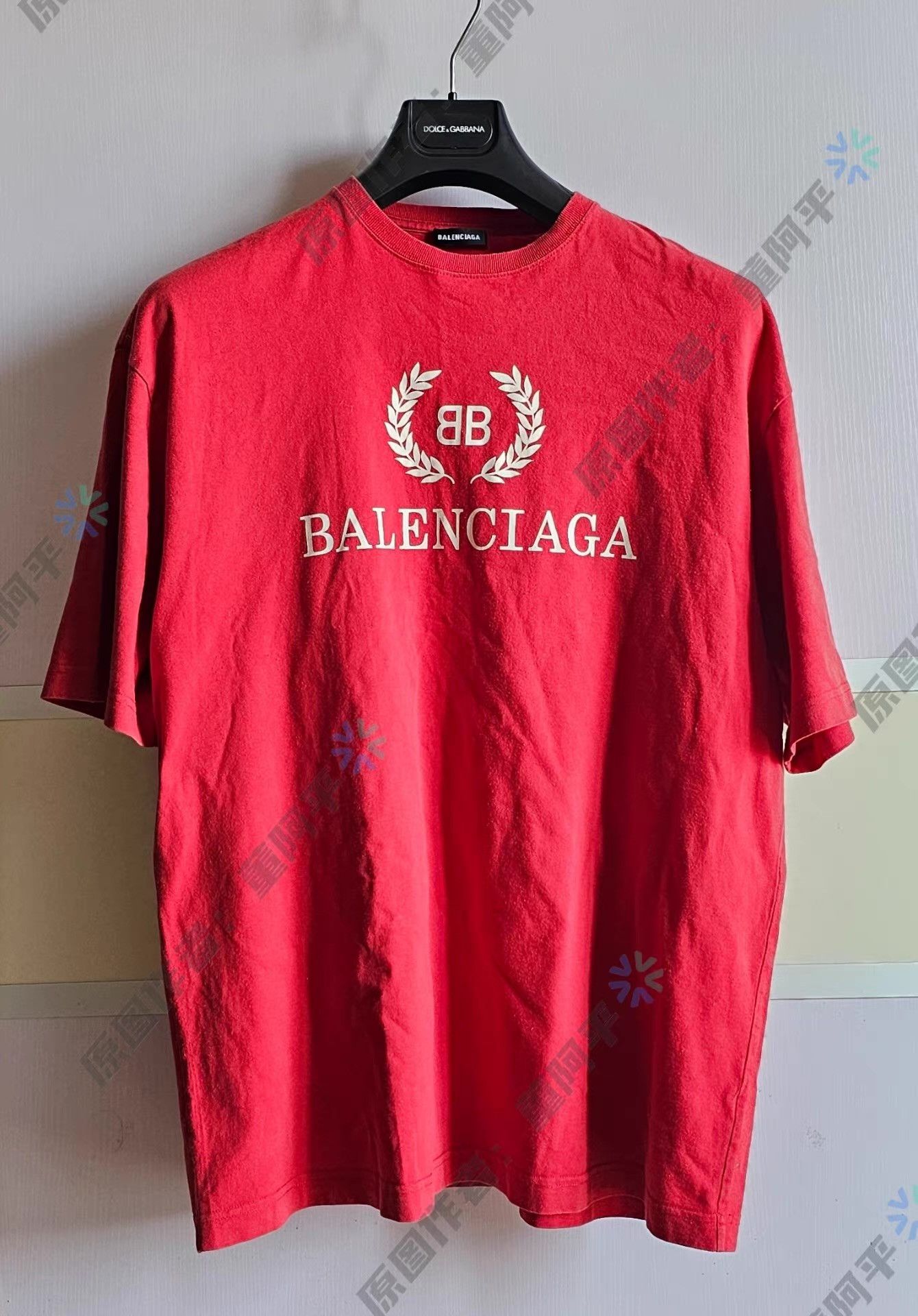 Balenciaga Balenciaga Red Wheat Ear Short Sleeve T-shirt Q4 Size US S / EU 44-46 / 1 - 1 Thumbnail