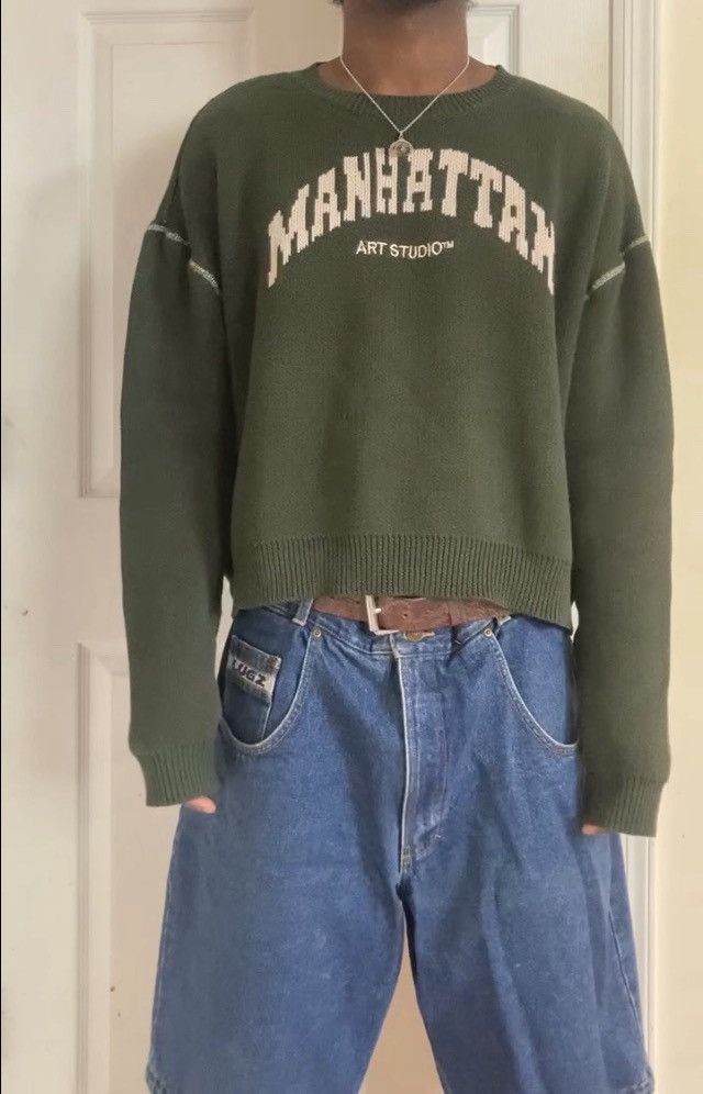 image of Oree New York Orée “Manhattan” Sweater in Green, Men's (Size Medium)