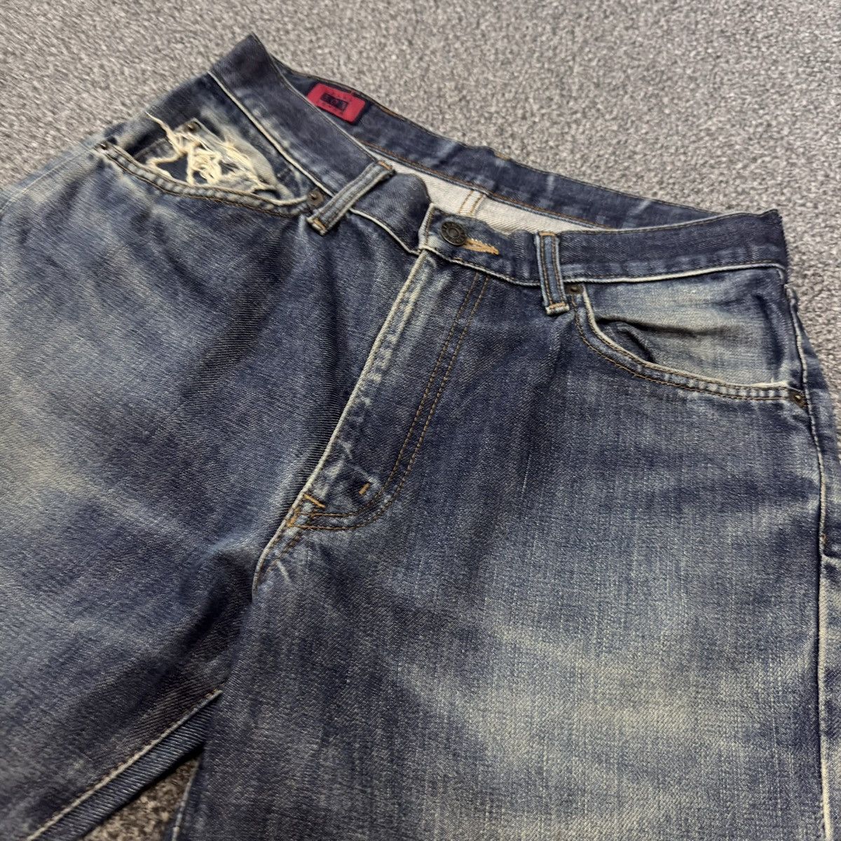 Edwin 🇯🇵 Vintage 90s Edwin 503 Japanese Whisker Denim W30 Size US 30 / EU 46 - 3 Thumbnail