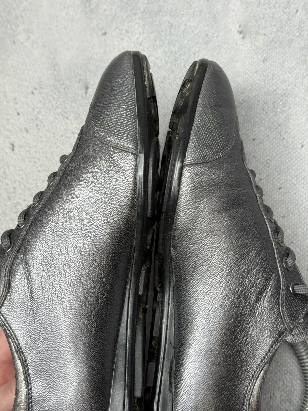 Prada Vintage Prada Saffiano Leather Low Top Sneakers Rare 00s y2k Size US 8 / IT 38 - 17 Thumbnail