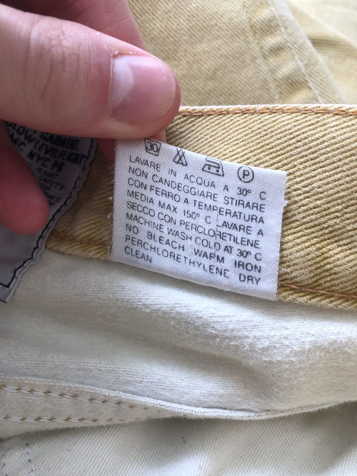Avirex × Vintage RARE AVIREX USA MADE IN ITALY VINTAGE YELLOW DENIM PANTS Size US 28 / EU 44 - 11 Thumbnail