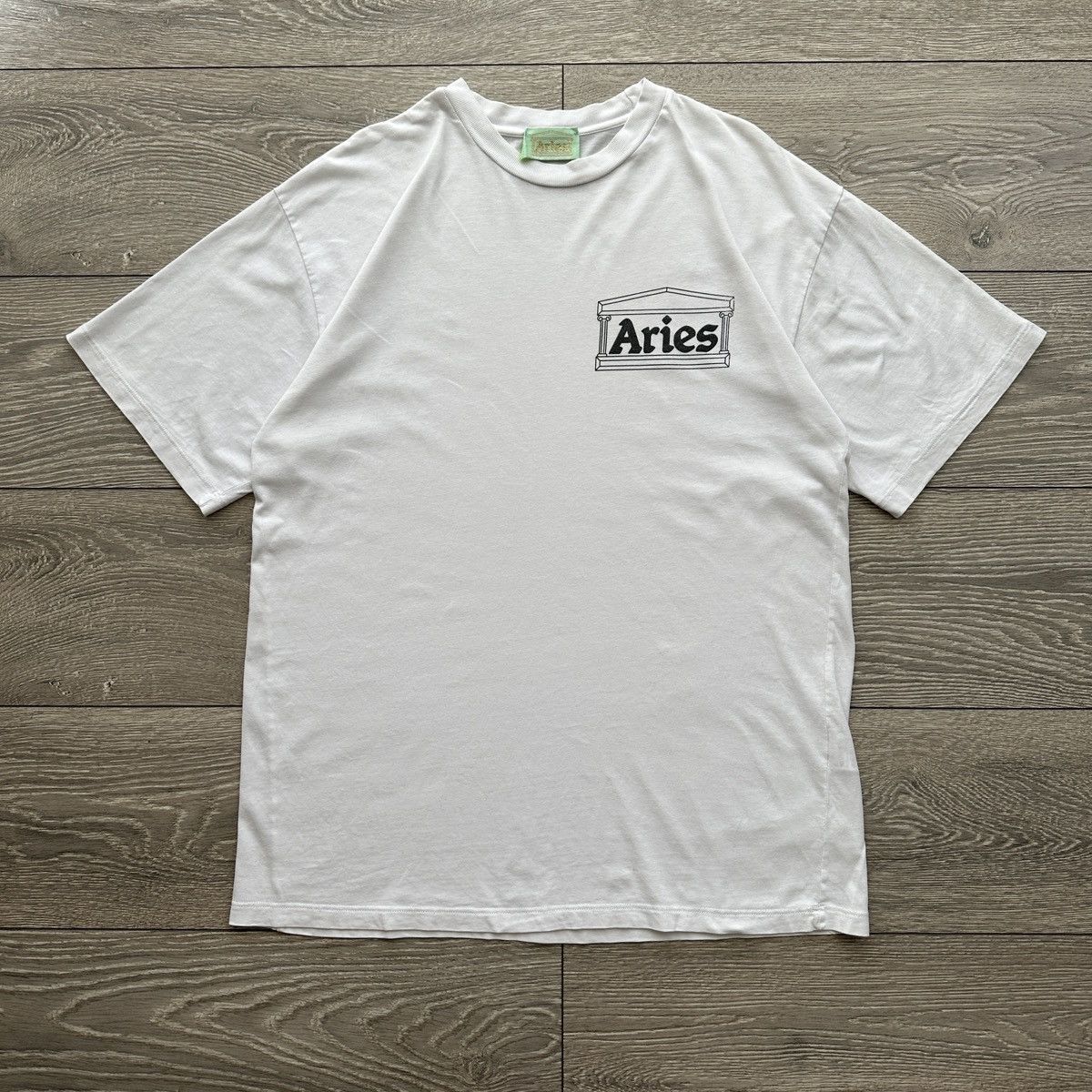 Aries Aries Temple Logo White T-Shirt Made In Italy Size US M / EU 48-50 / 2 - 1 Thumbnail