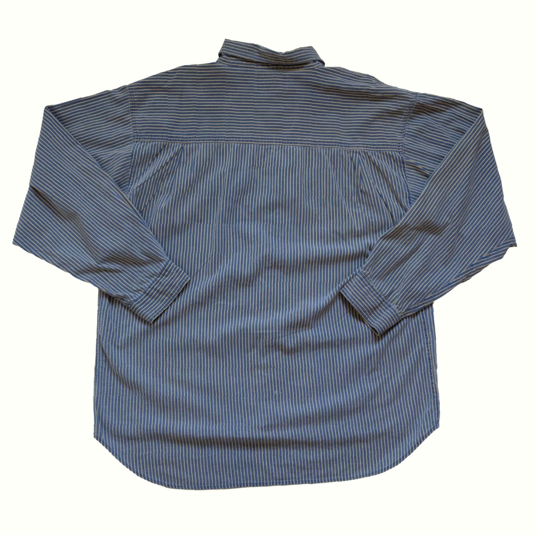 Vintage VINTAGE PIER CONNECTION STRIPE BUTTON-DOWN SHIRT L BLUE Cotton 90s Casual Mens Size US L / EU 52-54 / 3 - 3 Thumbnail