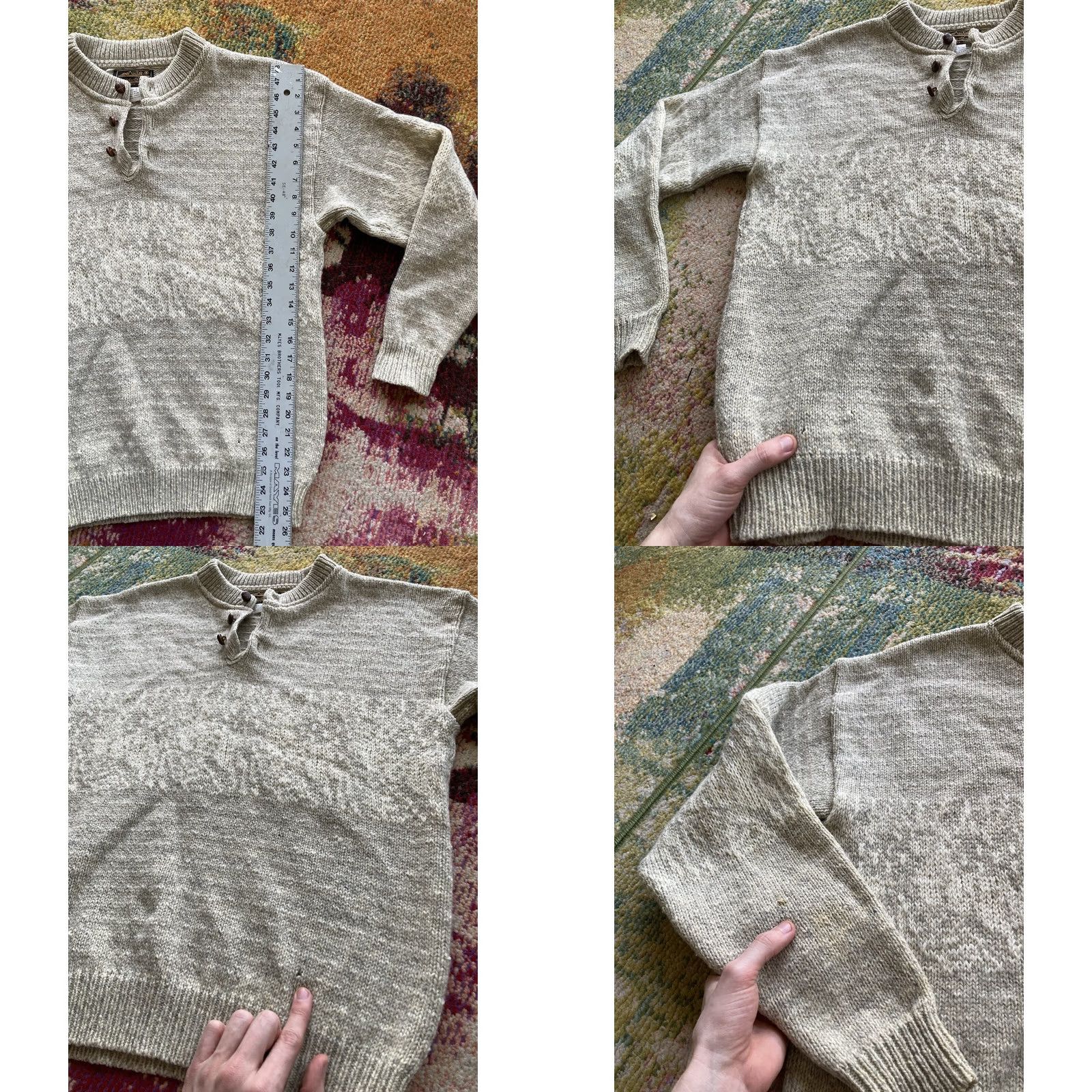 Eddie Bauer VINTAGE Eddie Bauer Sweater Mens M Henley Fair Isle Wool USA Made Size US M / EU 48-50 / 2 - 8 Thumbnail