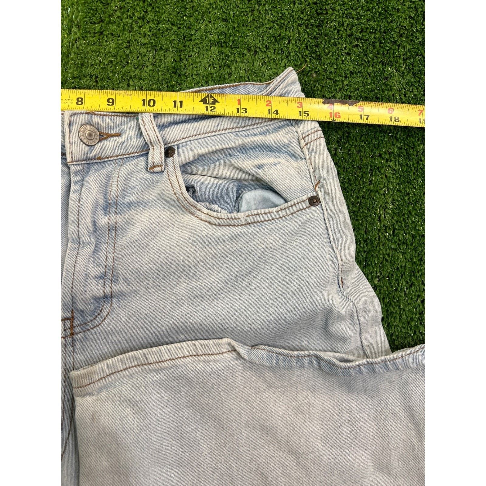Almost Famous Almost Famous Womens 7-30 Baggy Jeans Wide Leg High Rise Size 30" / US 8 / IT 44 - 6 Thumbnail