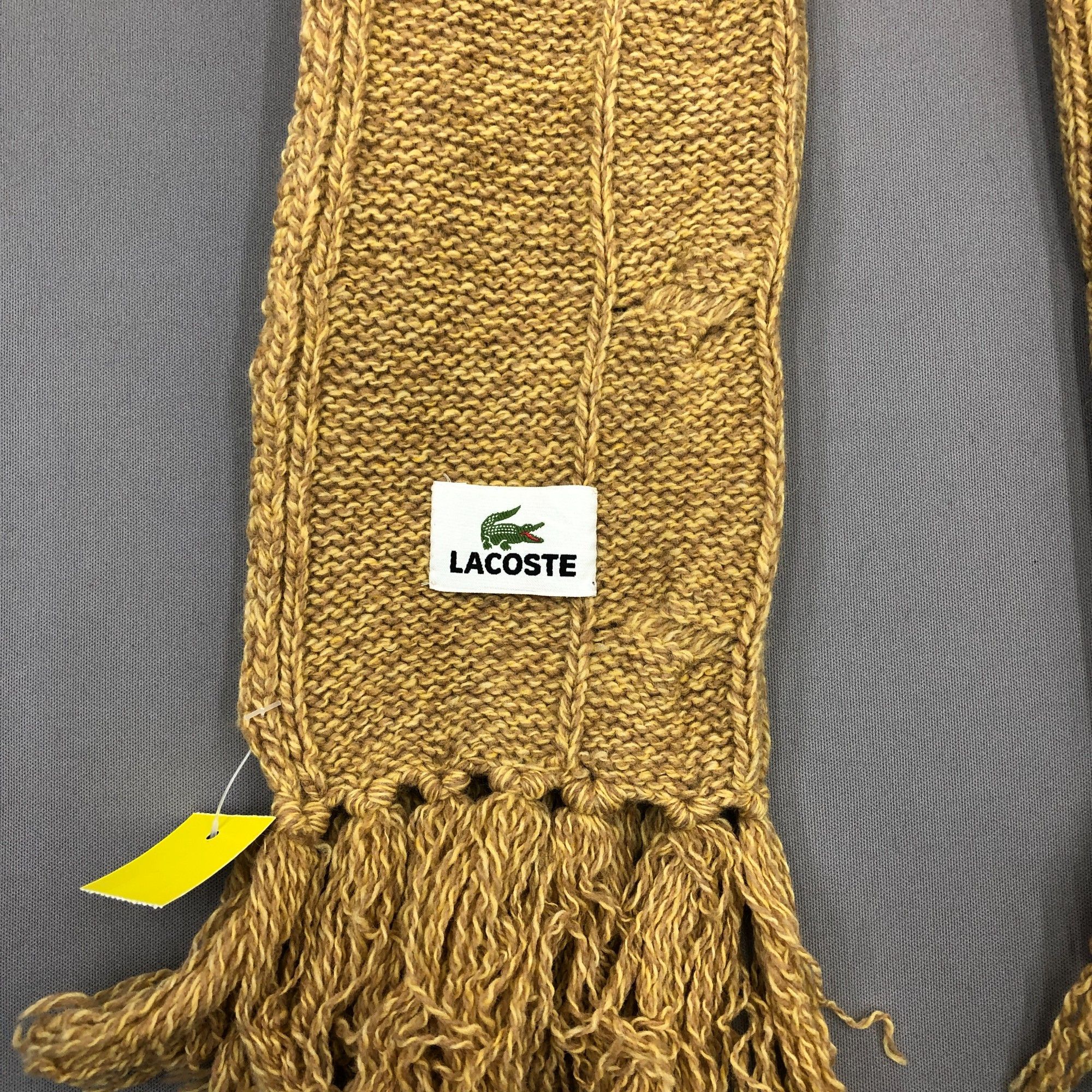Lacoste Vintage Lacoste Scarf Muffler Knit Wool Scarves Size ONE SIZE - 4 Thumbnail