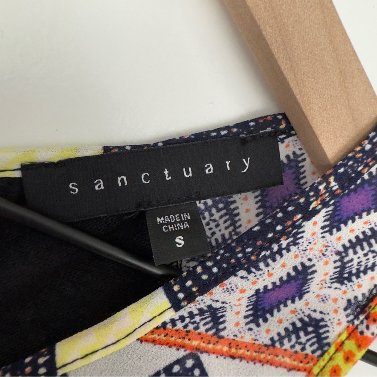 Sanctuary Sanctuary Linen Sleeveless Tank Top Aztec Patchwork Button S Size S / US 4 / IT 40 - 5 Thumbnail