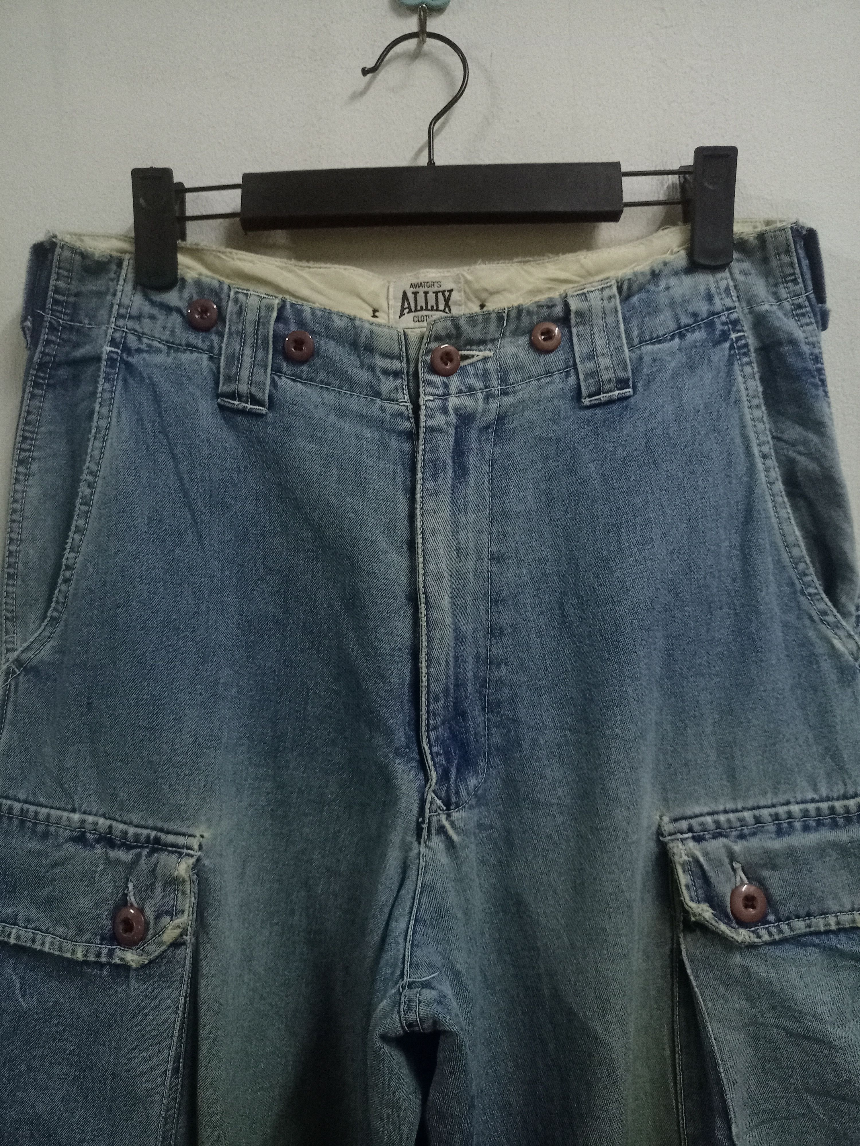 Japanese Brand Vintage Japanese Mud Wash Baggy Cargo Denim Monkey Pants Size US 30 / EU 46 - 5 Thumbnail