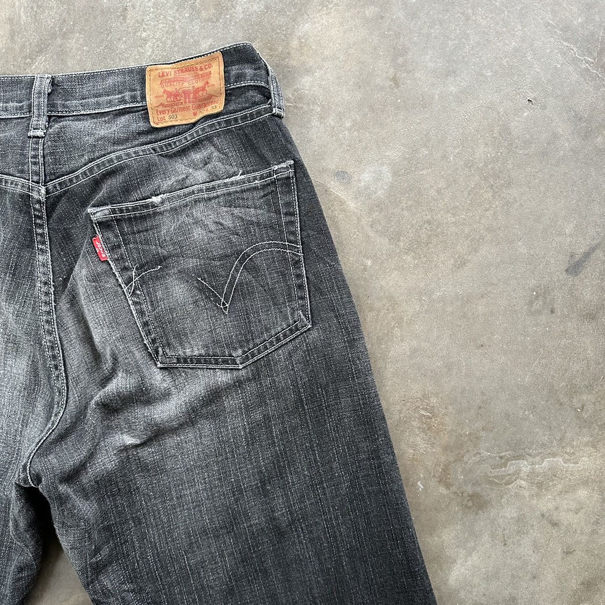Japanese Brand W32 Vintage Levi’s 503 Faded BLACK Denim Jean Pant Size US 32 / EU 48 - 14 Thumbnail