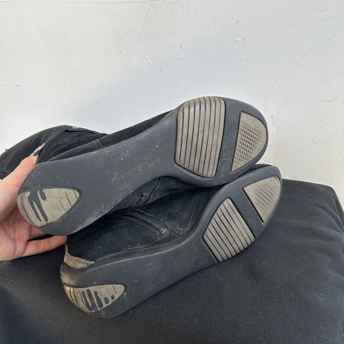 Esprit Vintage high boots Esprit moto biker lace leather shoes core Size US 9 / IT 39 - 6 Thumbnail