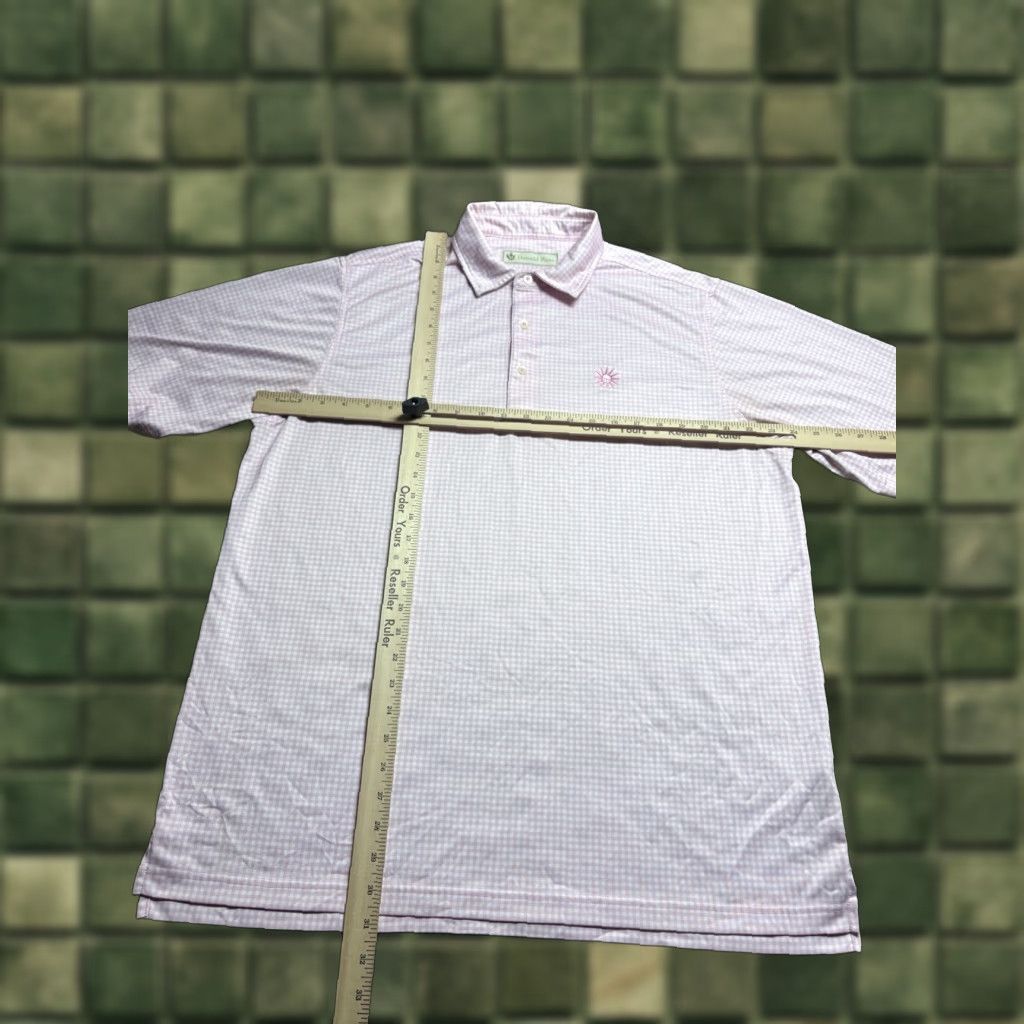Vintage Donald Ross Polo Shirt Mens Large Pink Gingham Check Performance Golf Shirt Size US L / EU 52-54 / 3 - 1 Thumbnail