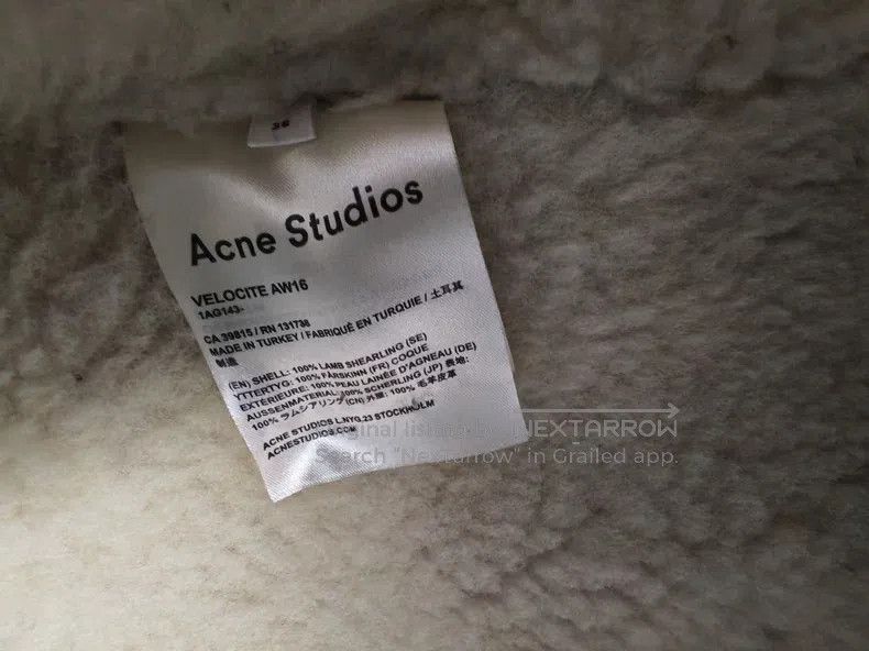 Acne Studios Acne Studios Shearling Leather Jacket, Biker Jacket Size XS / US 0-2 / IT 36-38 - 2 Thumbnail