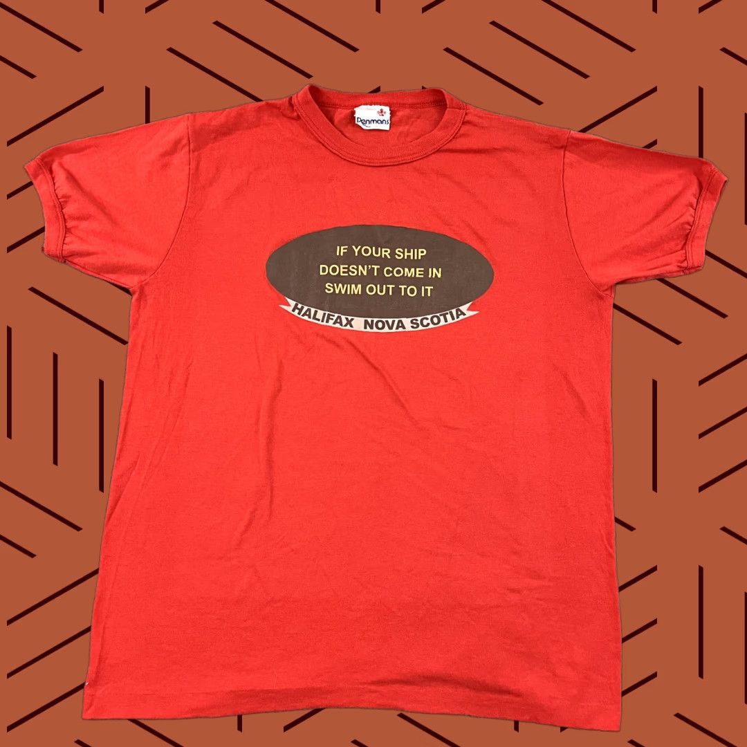 Vintage VINTAGE Penmans T-Shirt Mens Adult Large Red Halifax Nova Scotia Canada Ship Boating Logo Graphic Print Crew Neck Short Sleeve Size US L / EU 52-54 / 3 - 1 Thumbnail