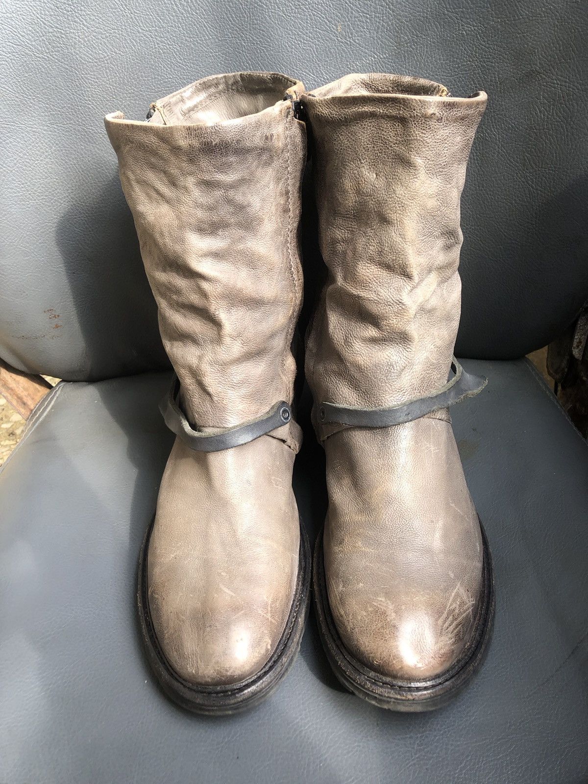 A.S.98 A.S 98 Grey Calf Skin Leather Women’s Boots Size 39 Size US 8.5 / IT 38.5 - 4 Thumbnail