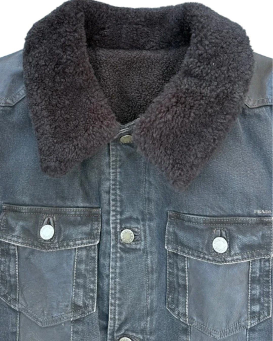Prada F/W 2006 SHEARLING DENIM JACKET Size US L / EU 52-54 / 3 - 3 Thumbnail