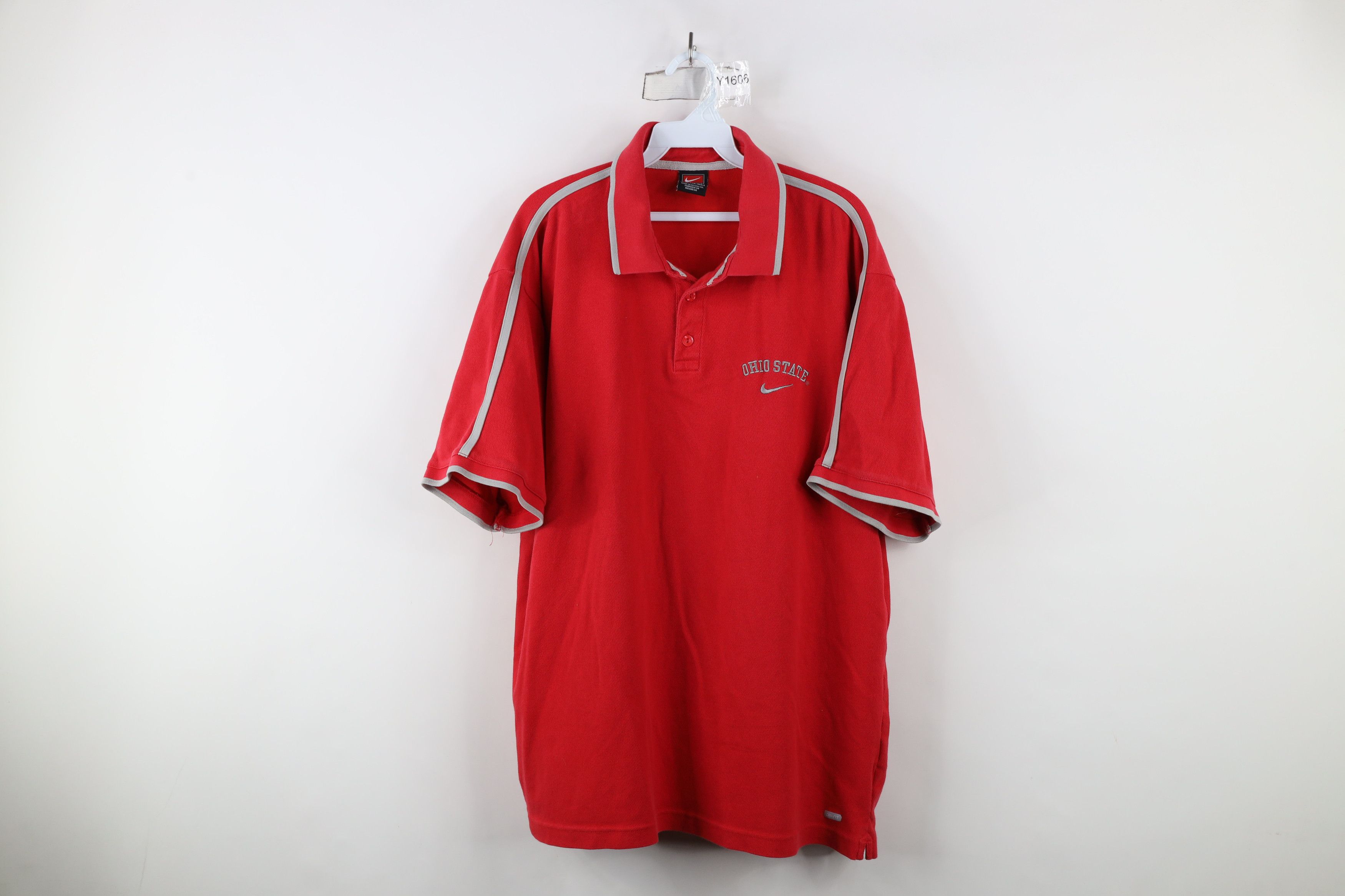 Nike × Vintage Vintage Nike Mini Swoosh Ohio State University Polo Shirt Size US XXL / EU 58 / 5 - 1 Thumbnail