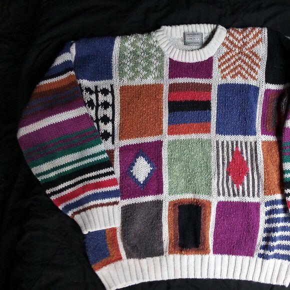 Other Vintage Concrete Abstract Tile Geometric Crewneck Sweater Size US M / EU 48-50 / 2 - 3 Thumbnail