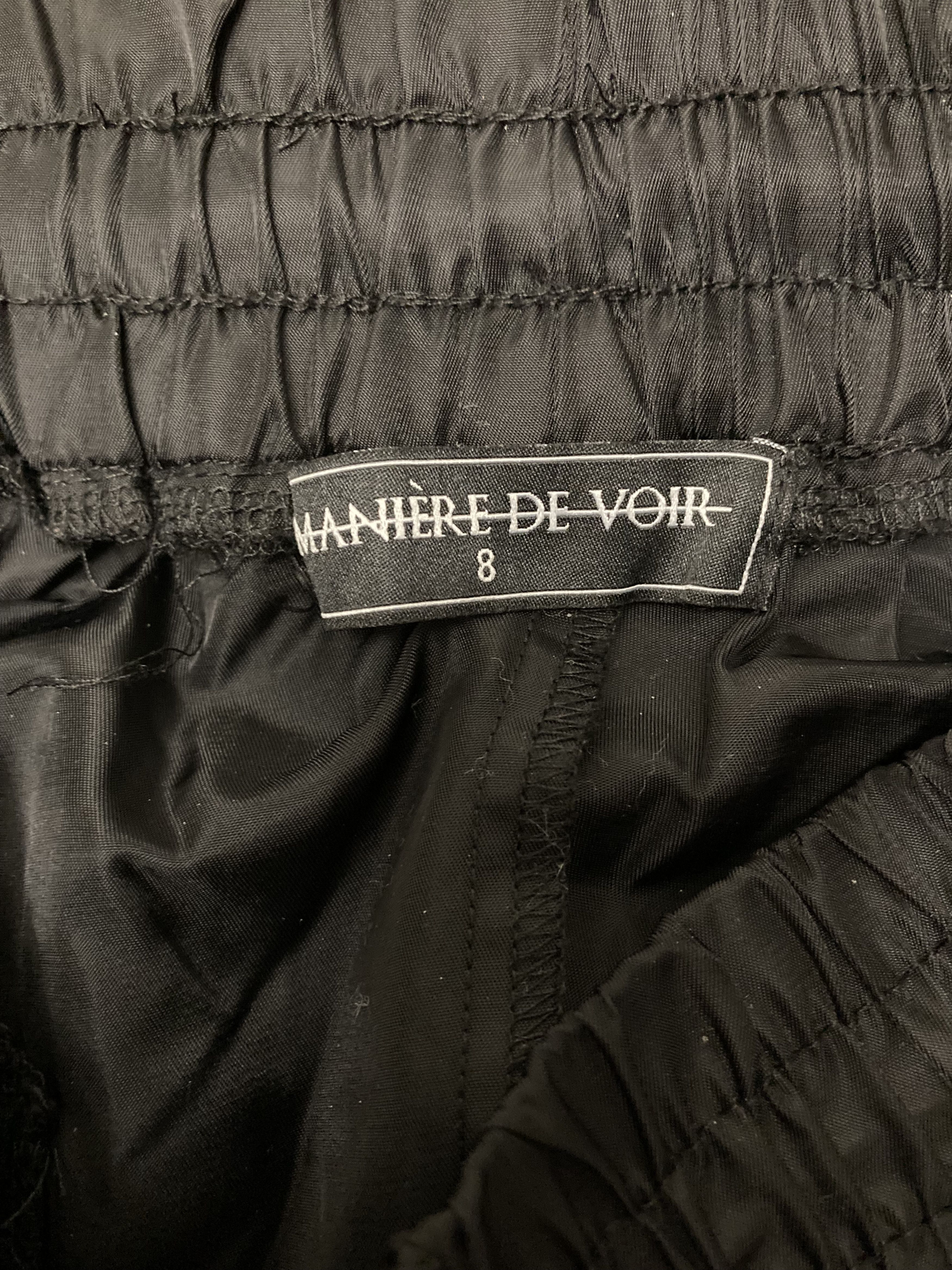 Maniere De Vior Maniere De Voir Nylon Bungee Ruched Cargo Pants - Black Size 28" / US 6 / IT 42 - 8 Thumbnail