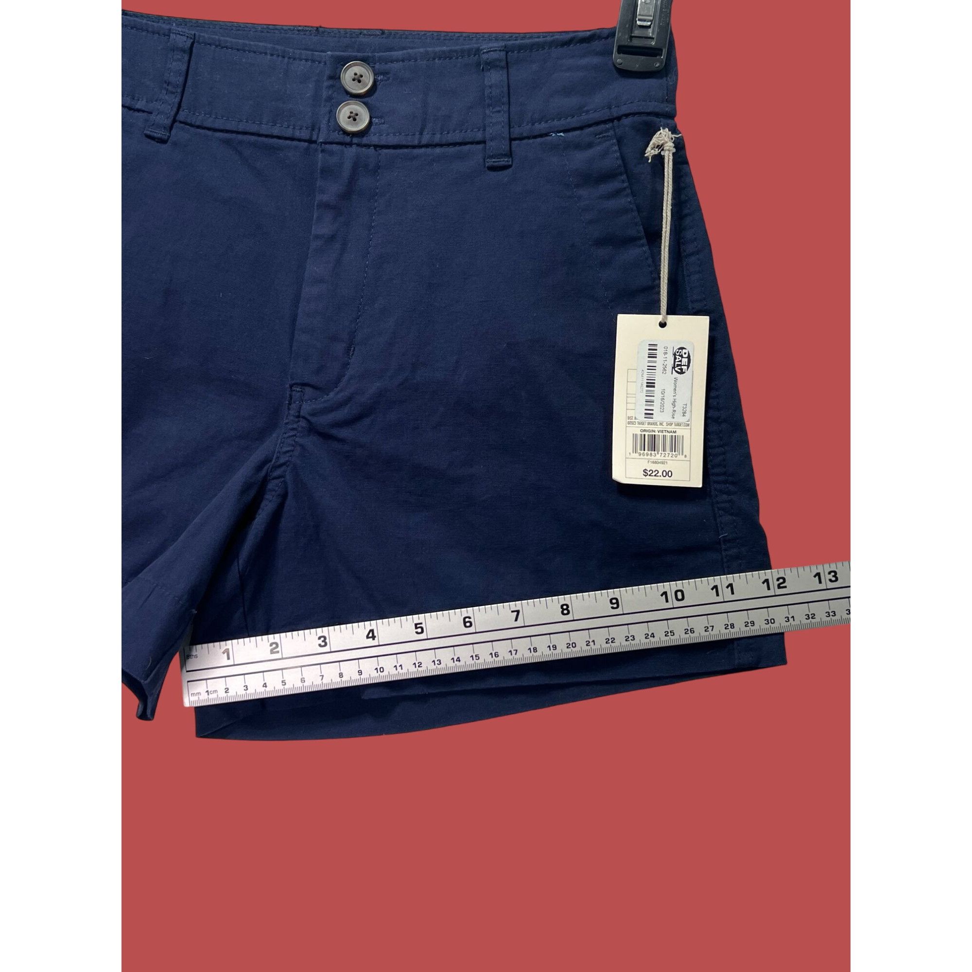 Other A New Day - Women's High - Rise Everyday Shorts - Navy Blue Size 27" / US 4 / IT 40 - 8 Thumbnail