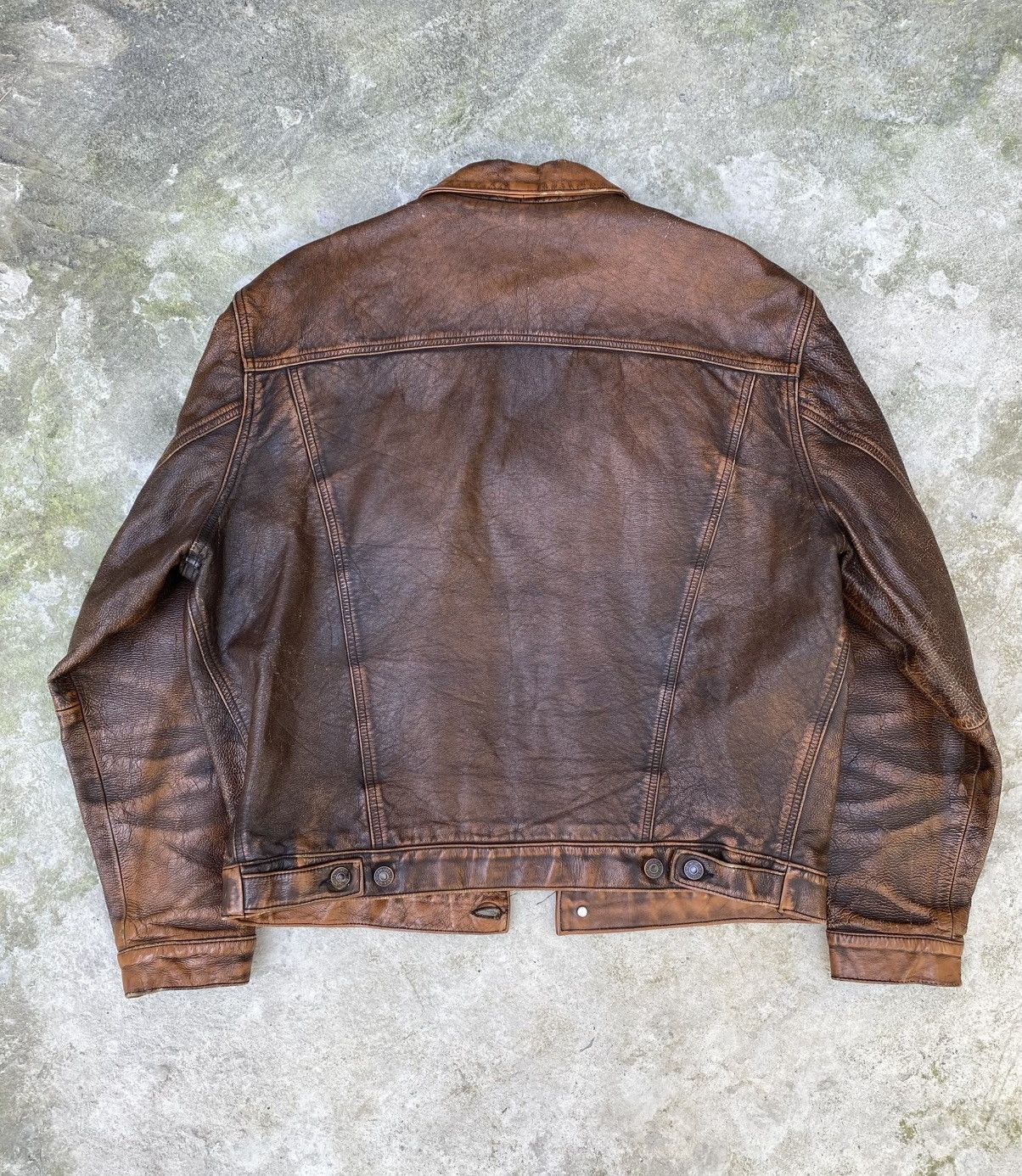 Levi's 1970s Long Horn Blanket-Lined Levis Trucker Jacket Size US L / EU 52-54 / 3 - 3 Thumbnail