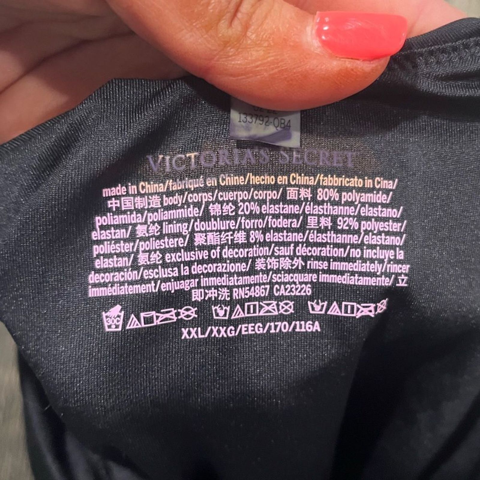 Victoria's Secret NWOT Victoria’s Secret Swim One Piece Swimsuit Padded XXL Size ONE SIZE - 2 Thumbnail