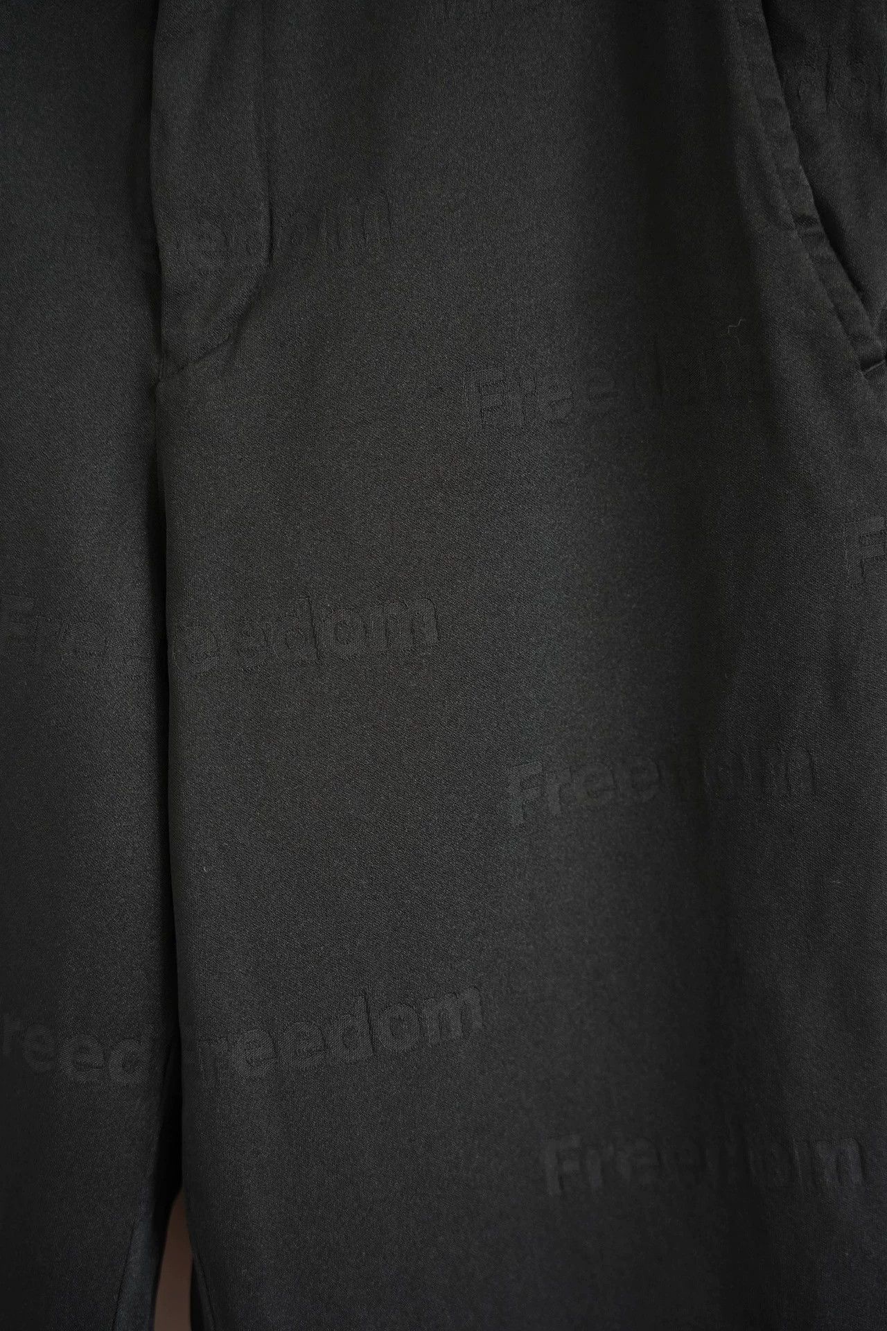 Comme des Garcons CDG Black 19AW Freedom Slogan Straight Leg Pants Size US 34 / EU 50 - 3 Thumbnail