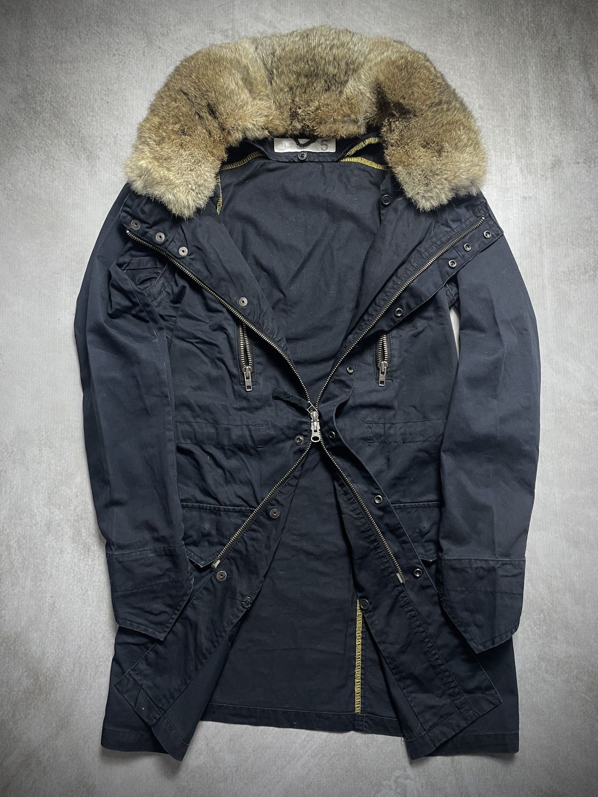 Japanese Brand 2000’s Five 5 - Archive Apocalypse Fur Rabbit Bono Parka Size US M / EU 48-50 / 2 - 18 Thumbnail