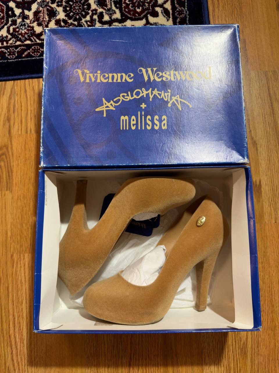 Melissa × Vivienne Westwood Vivienne Westwood x Melissa Anglomania Flocked Pumps Beige Size US 10 / IT 40 - 3 Thumbnail