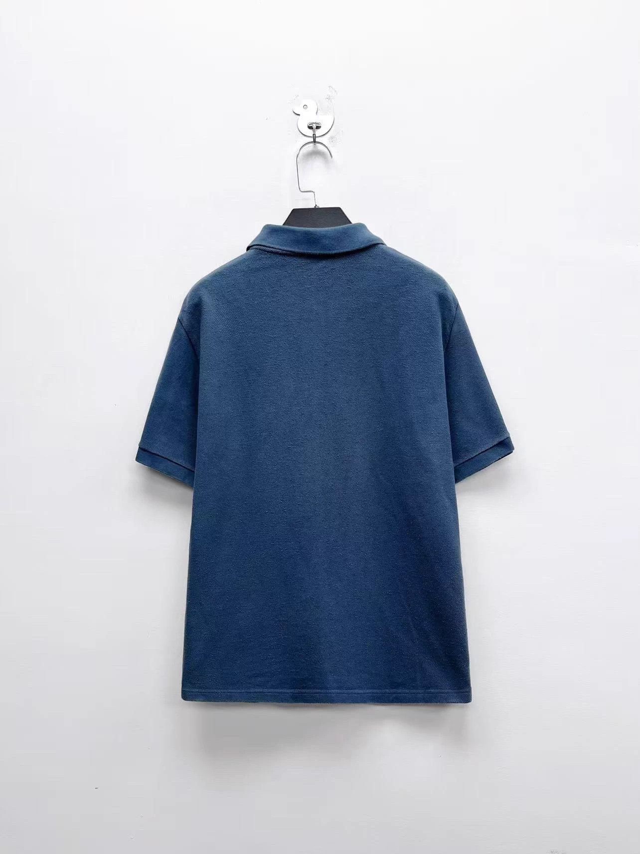 Dior Dior Light Blue Embroidered Flocked Logo Polo Shirt L Size US L / EU 52-54 / 3 - 2 Thumbnail
