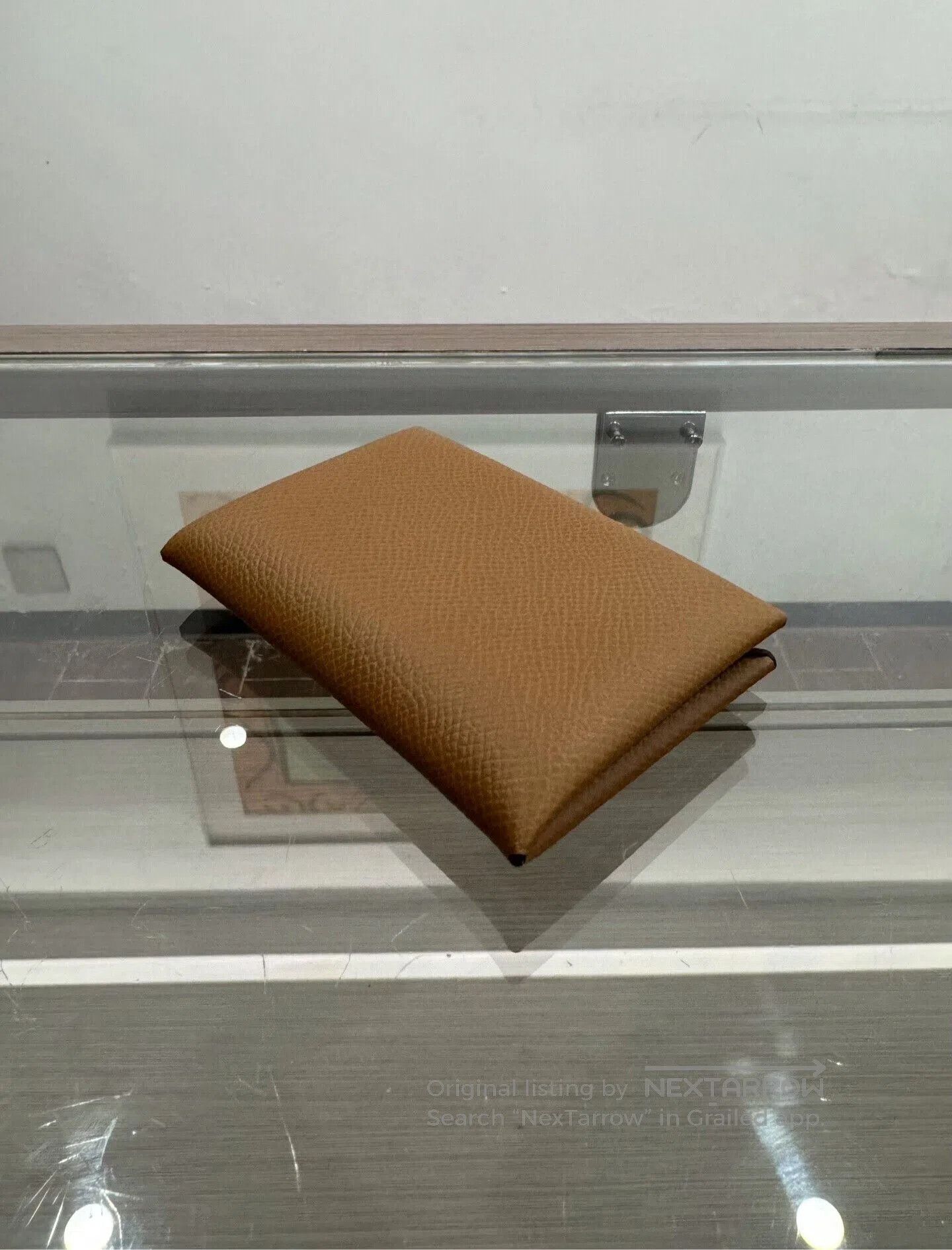 Hermes Hermes Calvi Elephant Gray Calfskin Card Holder. Size ONE SIZE - 5 Thumbnail