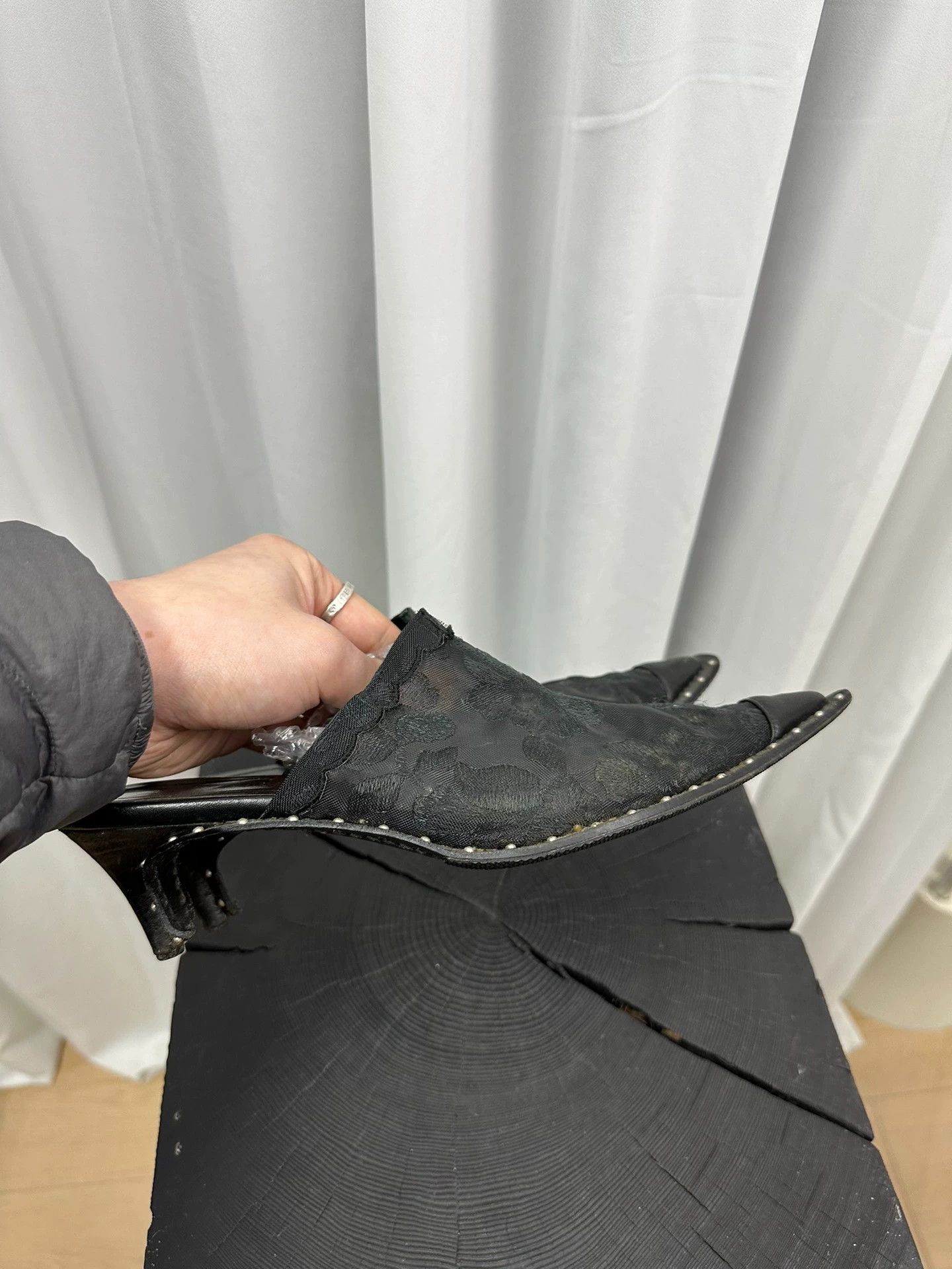 Undercover Undercover Lace Rivet Pointed Toe High Heels M (37) Size US 6.5 / IT 36.5 - 2 Thumbnail