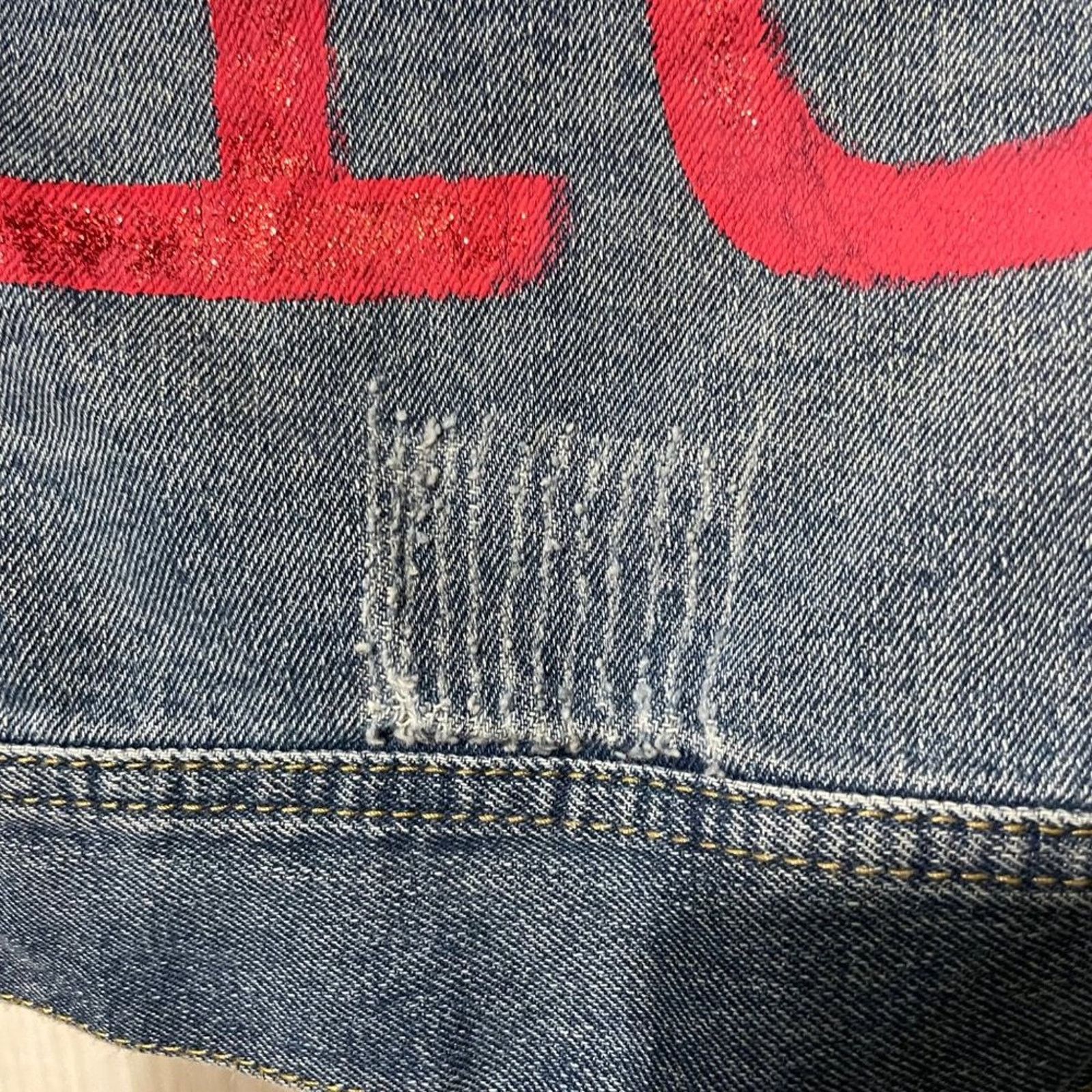 Other Ashley Vintage Charm Distressed Denim Jacket New Large Size L / US 10 / IT 46 - 7 Thumbnail