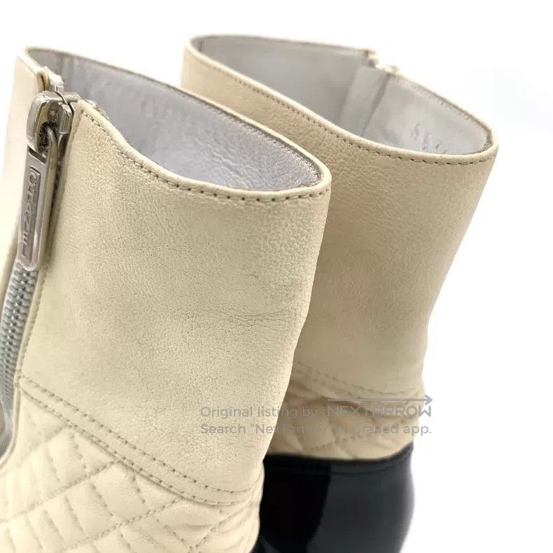 Chanel Chanel Beige diamond chain zipper casual flat boots Size US 5.5 / IT 35.5 - 9 Thumbnail