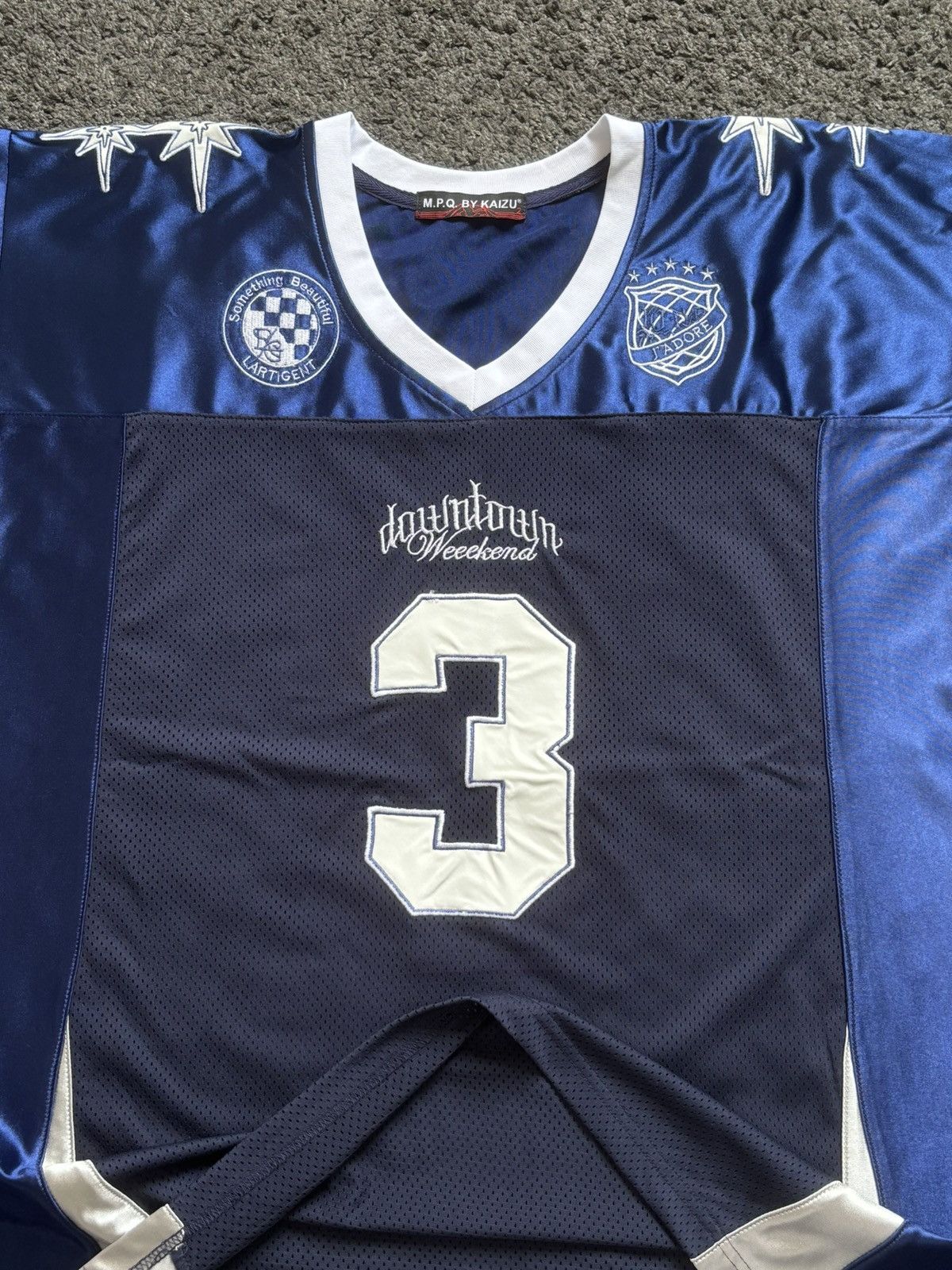 NFL × Vintage Vintage unisex American football satin number 3 blue jersey Size US XL / EU 56 / 4 - 12 Thumbnail