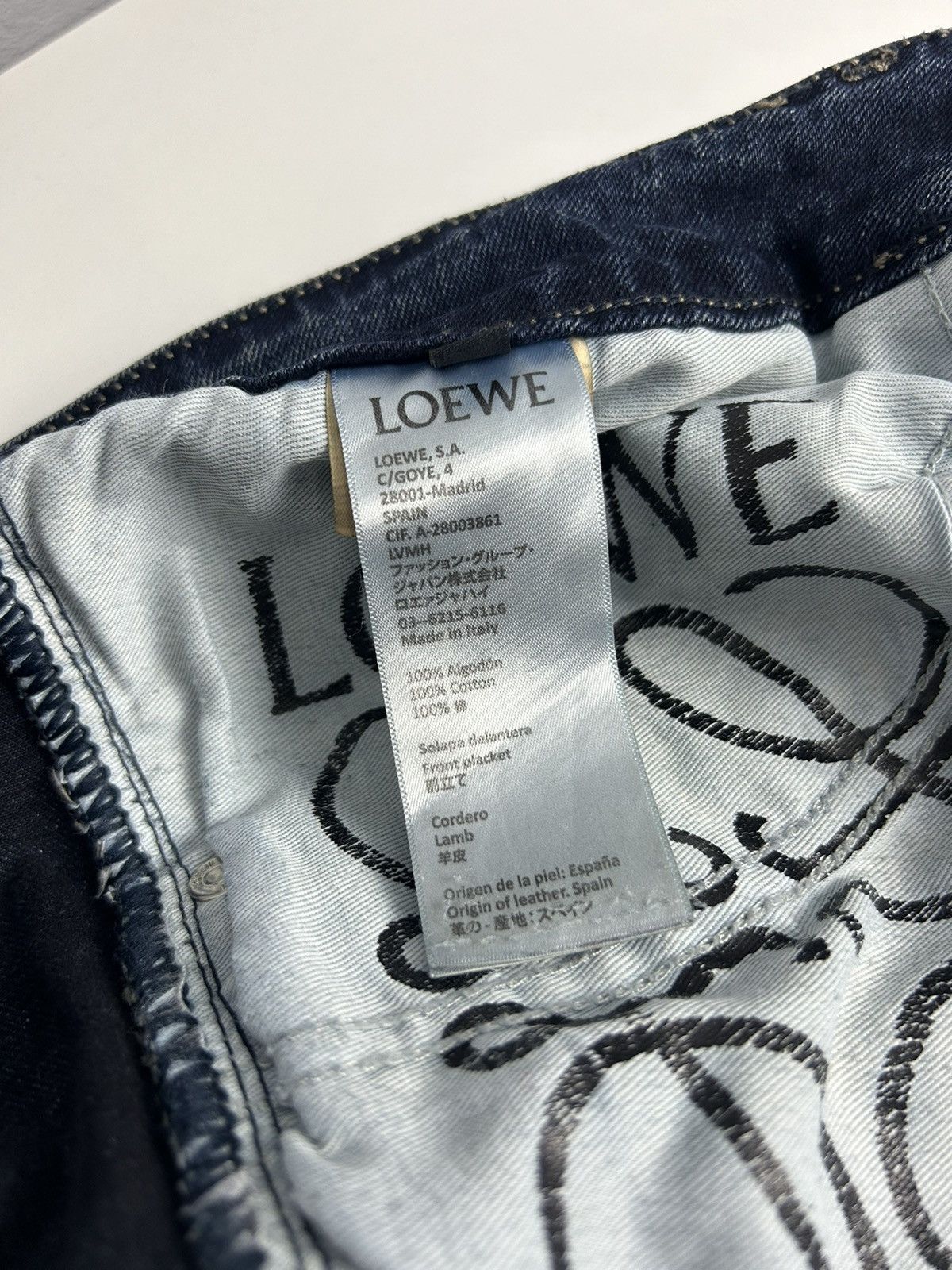 Loewe LOEWE Anagram Denim Jeans Made in Italy W34 Luxury Designer Size US 34 / EU 50 - 19 Thumbnail