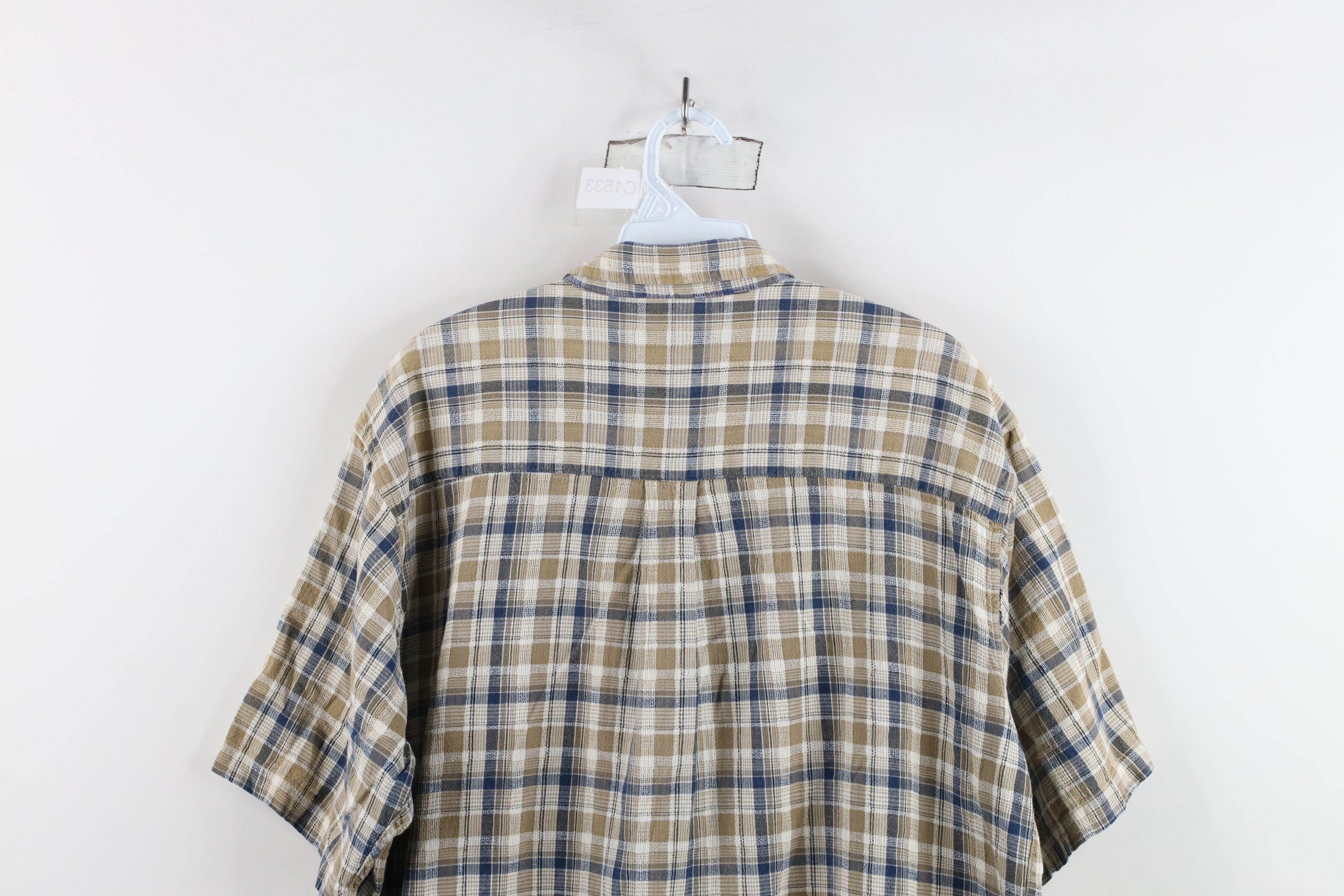 Vintage Vintage 90s Streetwear Cotton Weave Knit Button Down Shirt Size US XL / EU 56 / 4 - 9 Thumbnail