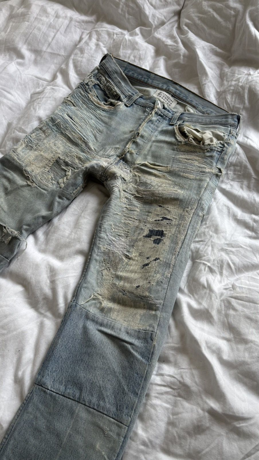 Maison Margiela ⓪ ⑩ GRAIL Maison Martin Margiela artisanal jeans repaired Size US 32 / EU 48 - 2 Thumbnail