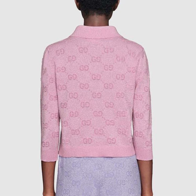 Gucci Gucci SS20 GG Shiny Wool Short Polo Shirt Size S / US 4 / IT 40 - 2 Thumbnail