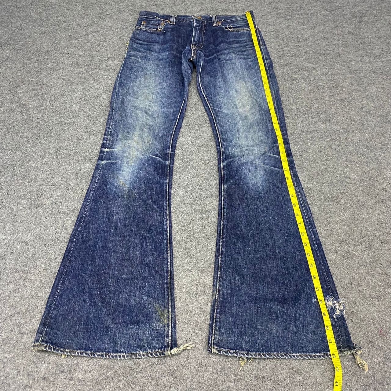 If Six Was Nine 💥Flare💥Vintage Skulls Jeans by an Alchemist Denim Size US 30 / EU 46 - 6 Thumbnail