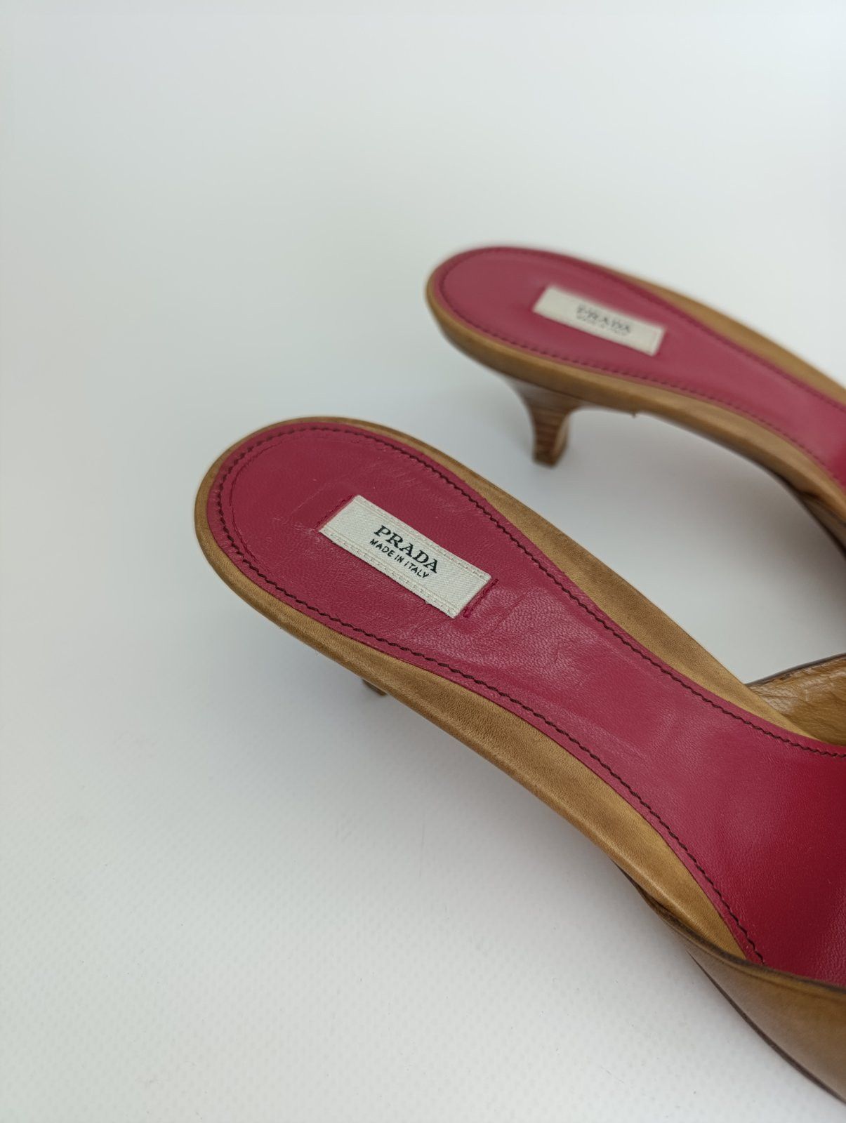 Prada 00s PRADA WHIMSICAL BRAIDED LEATHER POINTY MULES HEELS Size US 11 / IT 41 - 4 Thumbnail