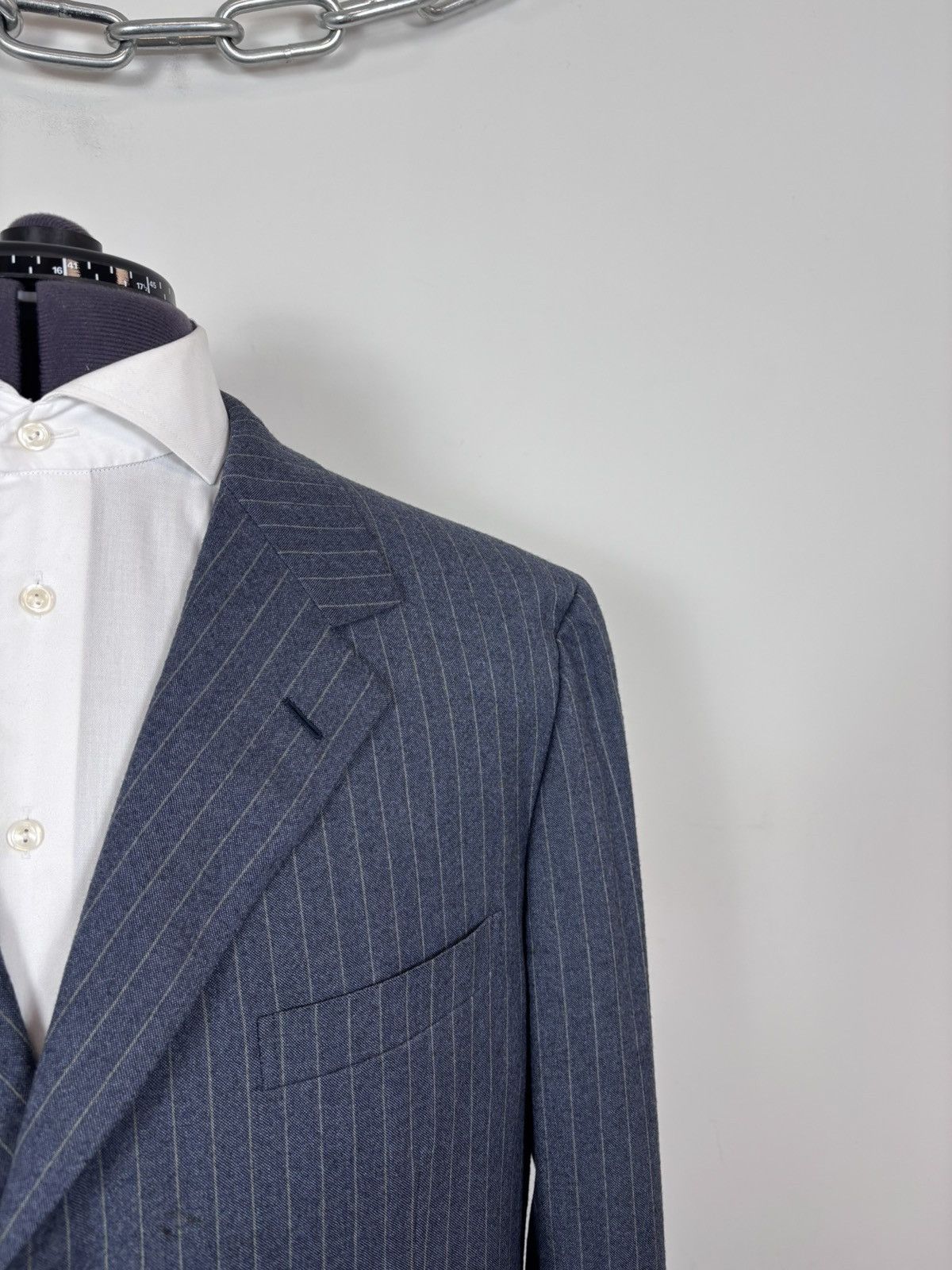 Brioni Brioni Nomentano Men’s 2-Piece Blue Pinstripe Wool Suit Size 48R - 3 Thumbnail