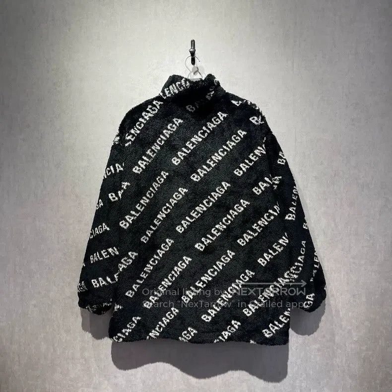 Balenciaga Balenciaga Logo Slogan Stand Collar Sherpa Jacket Size XS / US 0-2 / IT 36-38 - 2 Thumbnail